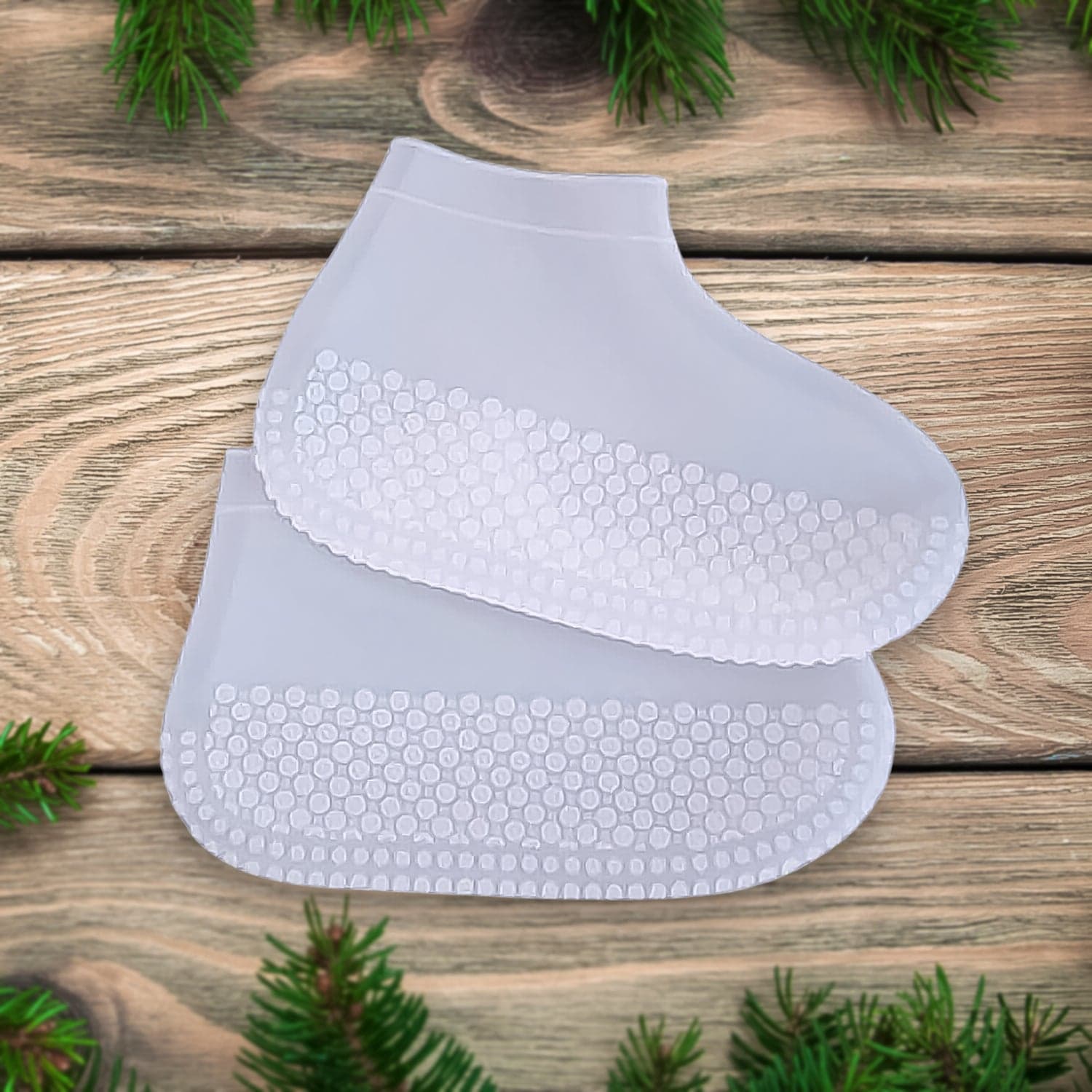 Non-Slip Silicone Rain Reusable Anti skid Waterproof Fordable Boot Shoe Cover (Large Size / 1 Pair / Mix Color) thumbnail 4