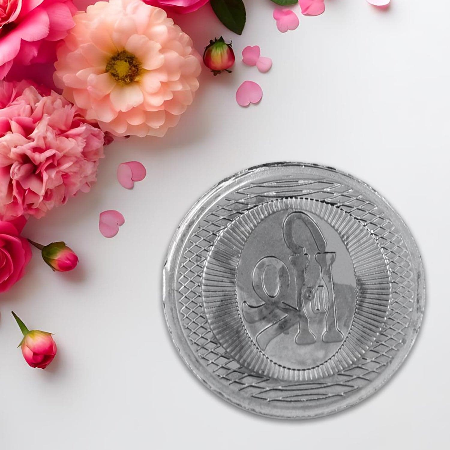 Ganesh Ji, Silver Color Coin For Gift & Pooja | Silver Coin | Silver Coin / Diwali Gift (1 Pc / (Metal Is Not Silver) thumbnail 6
