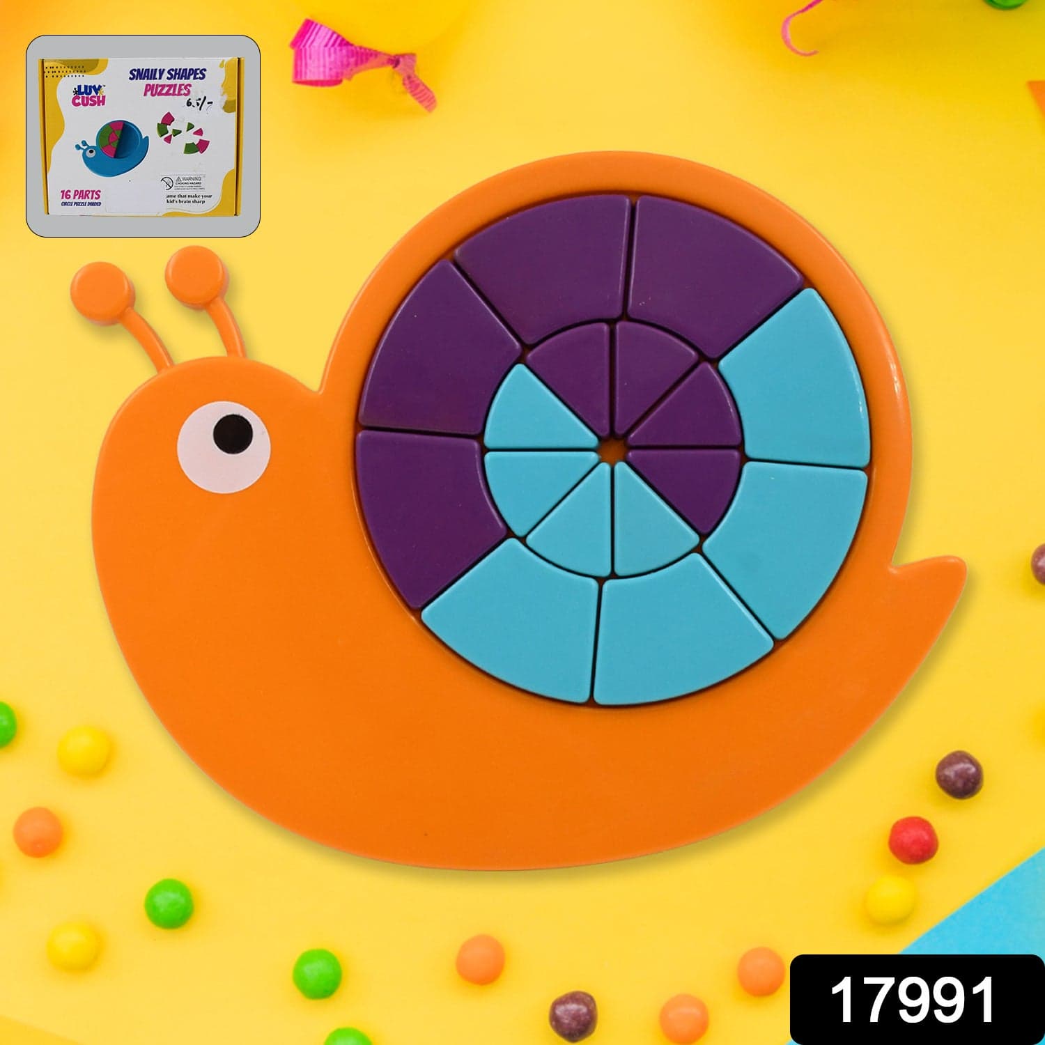 Mini Snail Puzzle of STEM Educational Toy, Puzzle Games for Ages 3-6 (Mix Color) thumbnail 2