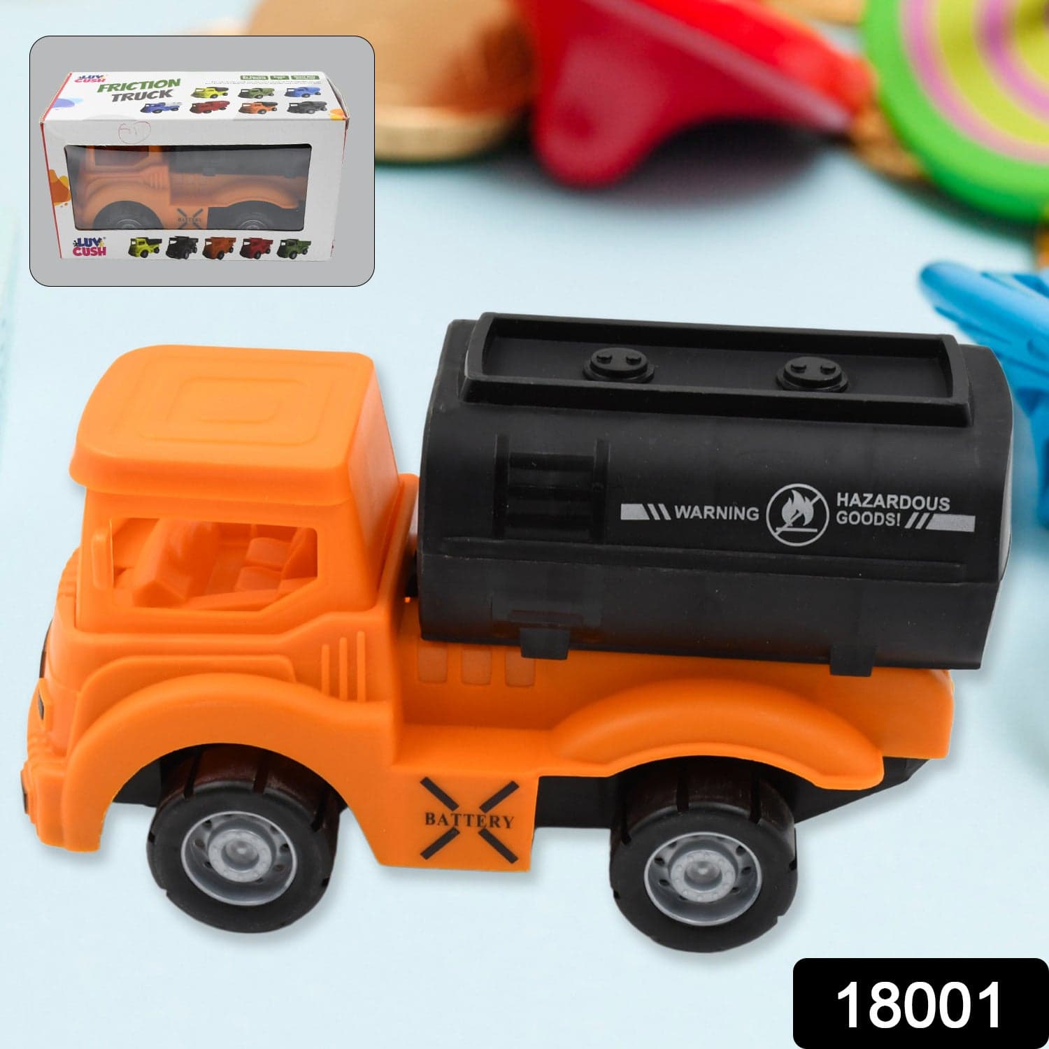 Tanker Truck Toys For Kids, Friction Power Vehicles Toy Truck, Plastic Truck, Friction Power Toy Trucks For Boys Girls, & Kids (1 Pc / Mix Color) thumbnail 2
