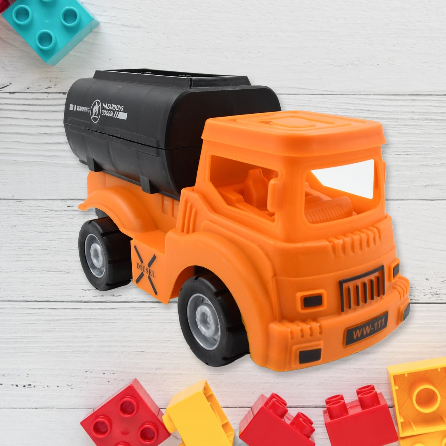 Tanker Truck Toys For Kids, Friction Power Vehicles Toy Truck, Plastic Truck, Friction Power Toy Trucks For Boys Girls, & Kids (1 Pc / Mix Color) thumbnail 4