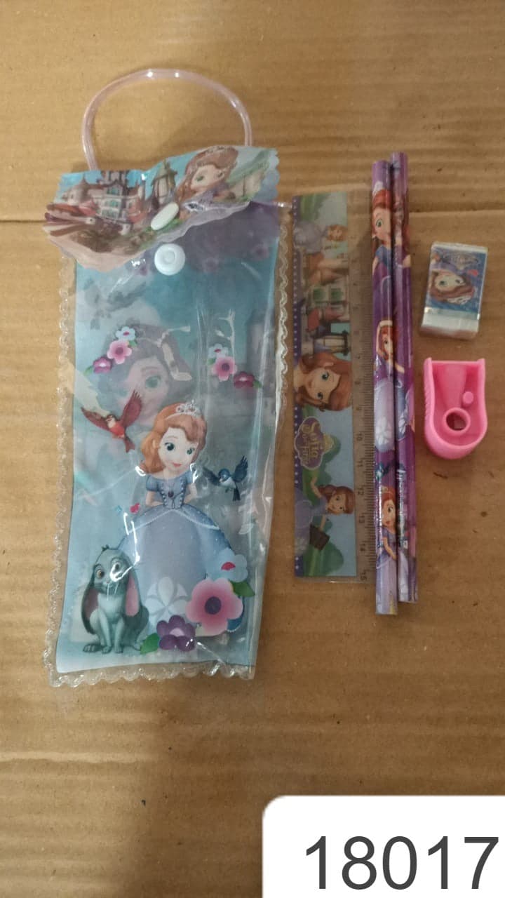 5 In 1 Mix Stationery Gift Set For Kids, Stationary Set Including 2 Pencil, Ruler, Rubber, Pencil Sharpener, School, Office Product Gift (5 Pcs Set) thumbnail 7