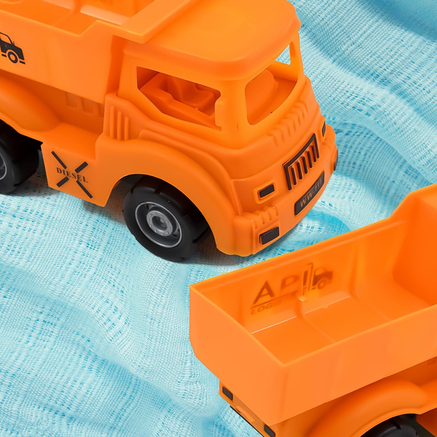 Friction Powered Dumper Toy Truck For Kids (1 Pc) Orange thumbnail 2