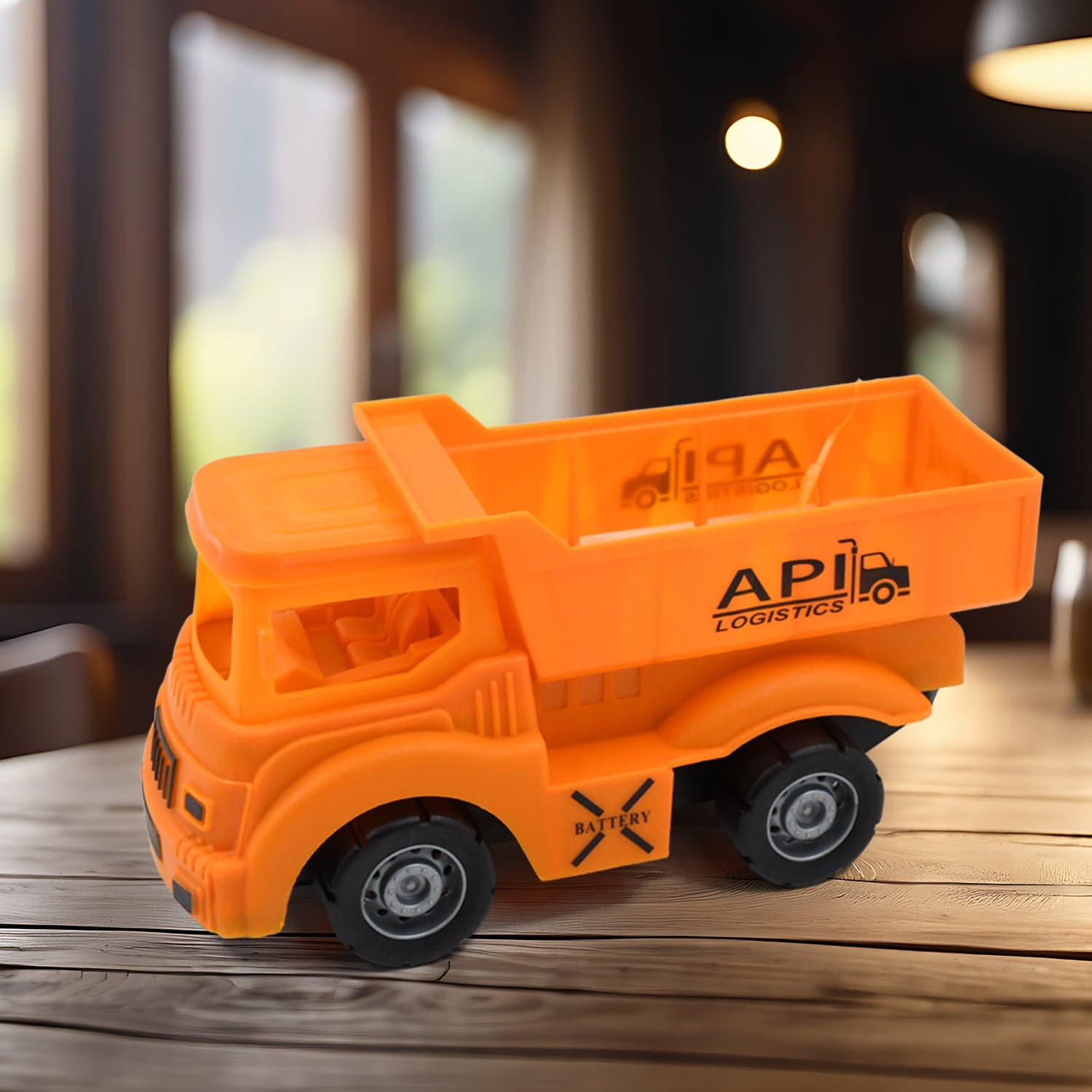 Friction Powered Dumper Toy Truck For Kids (1 Pc) Orange thumbnail 3
