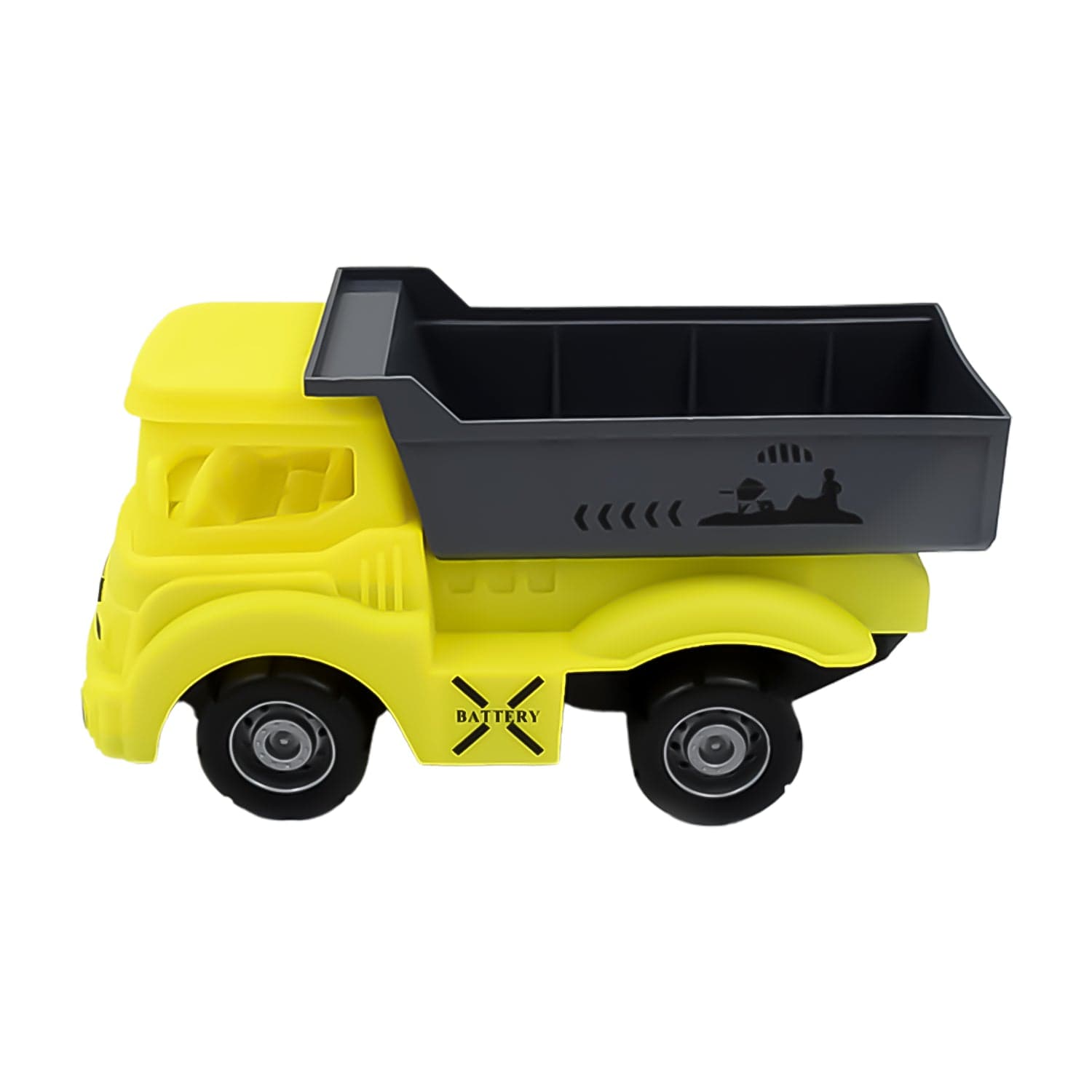 Friction Powered Dumper Toy Truck For Kids (1 Pc) Yellow thumbnail 2