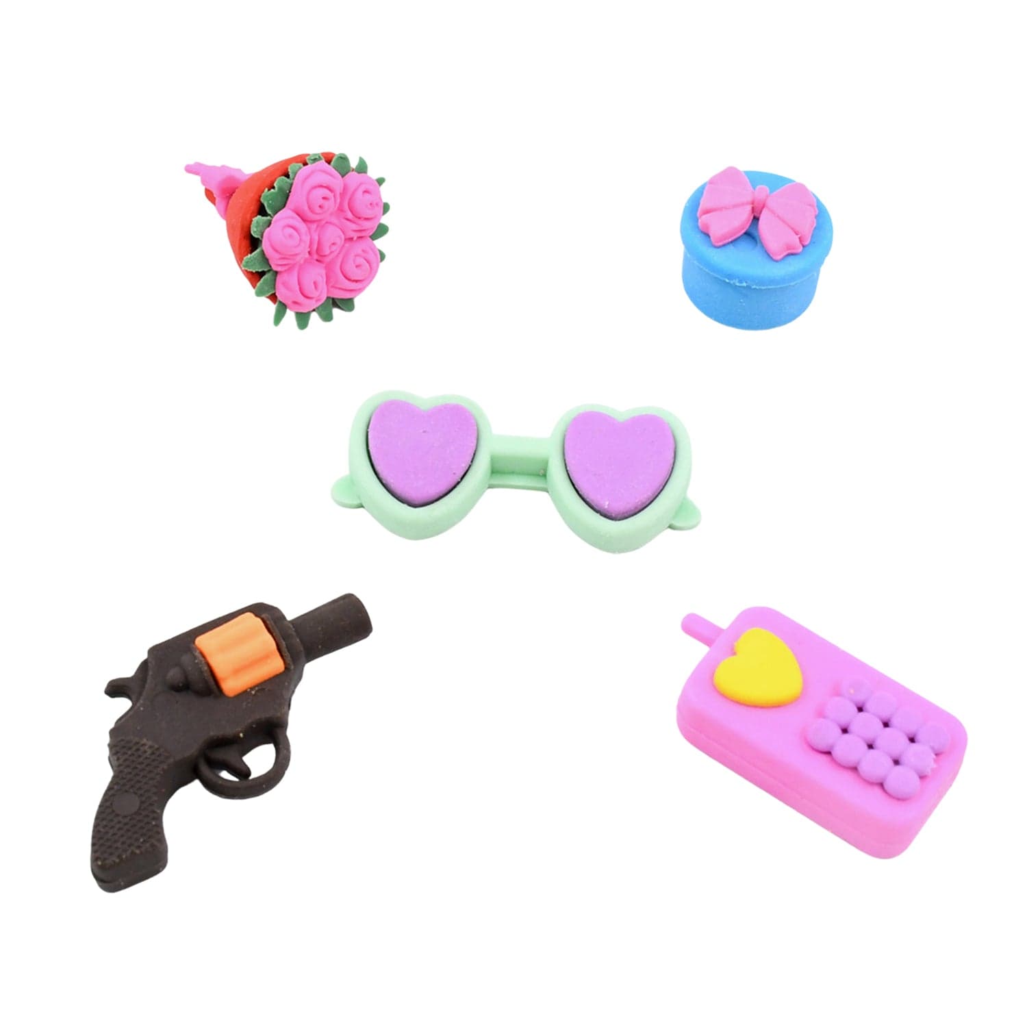 Fancy Colorful Eraser Set for Kids' Parties & School (1 Set, Mixed Design) thumbnail 3