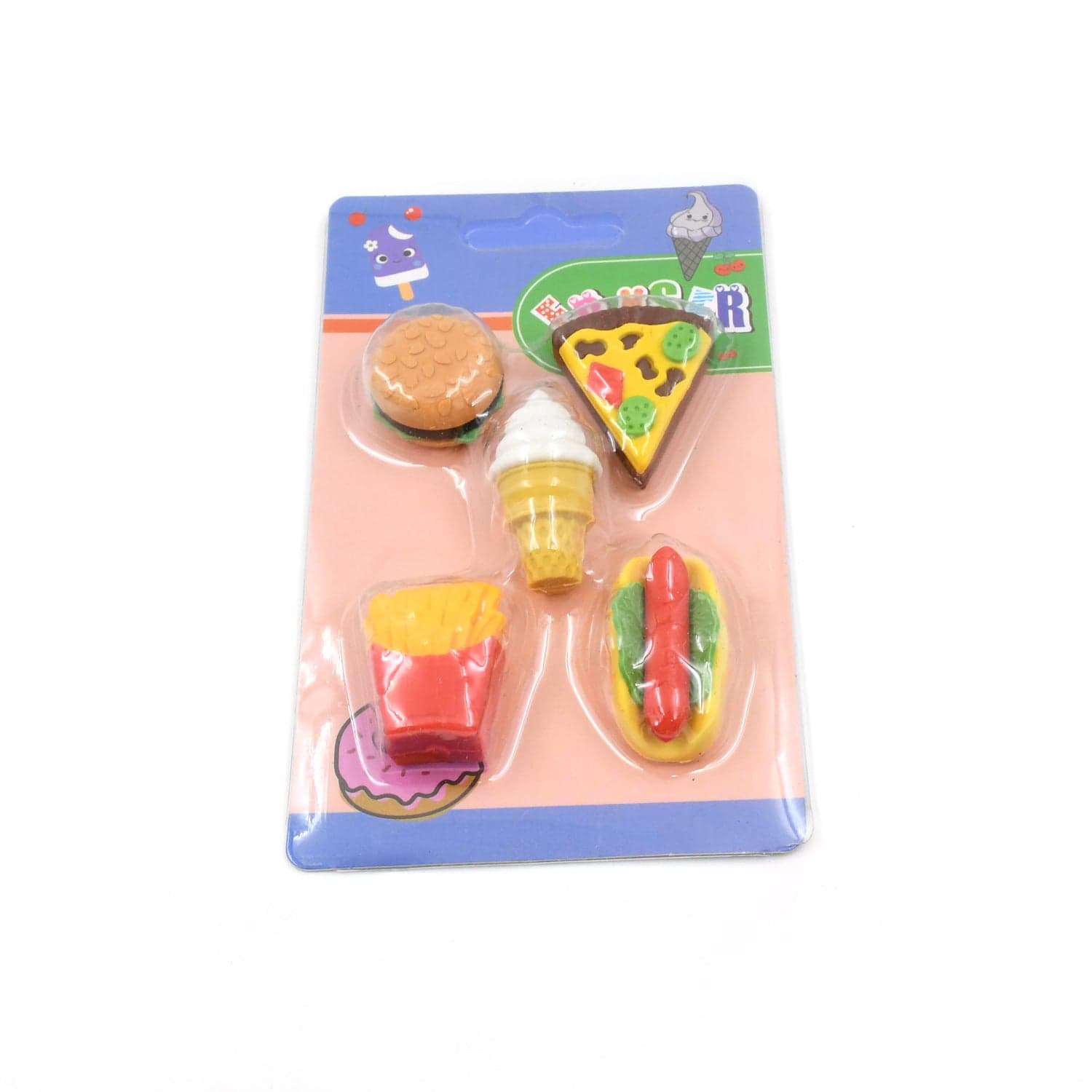 3D Food Fancy & Colorful Erasers of Cute Novelty Eraser Set for Kids & School Prize (1 Set / Mix Design & Color) thumbnail 6