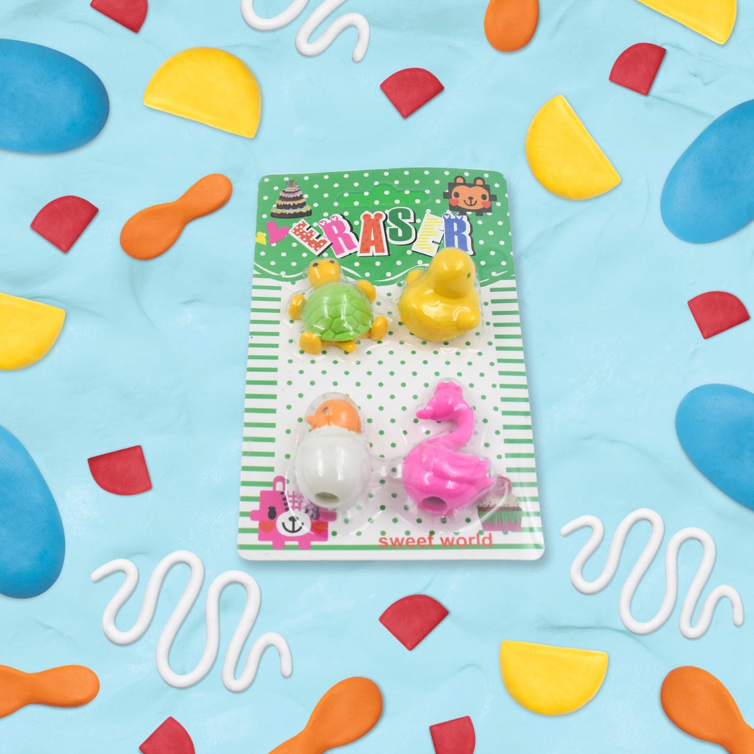 3D Mix Design Fancy Erasers Of Cute & Colorful Novelty Erasers For Kids thumbnail 4