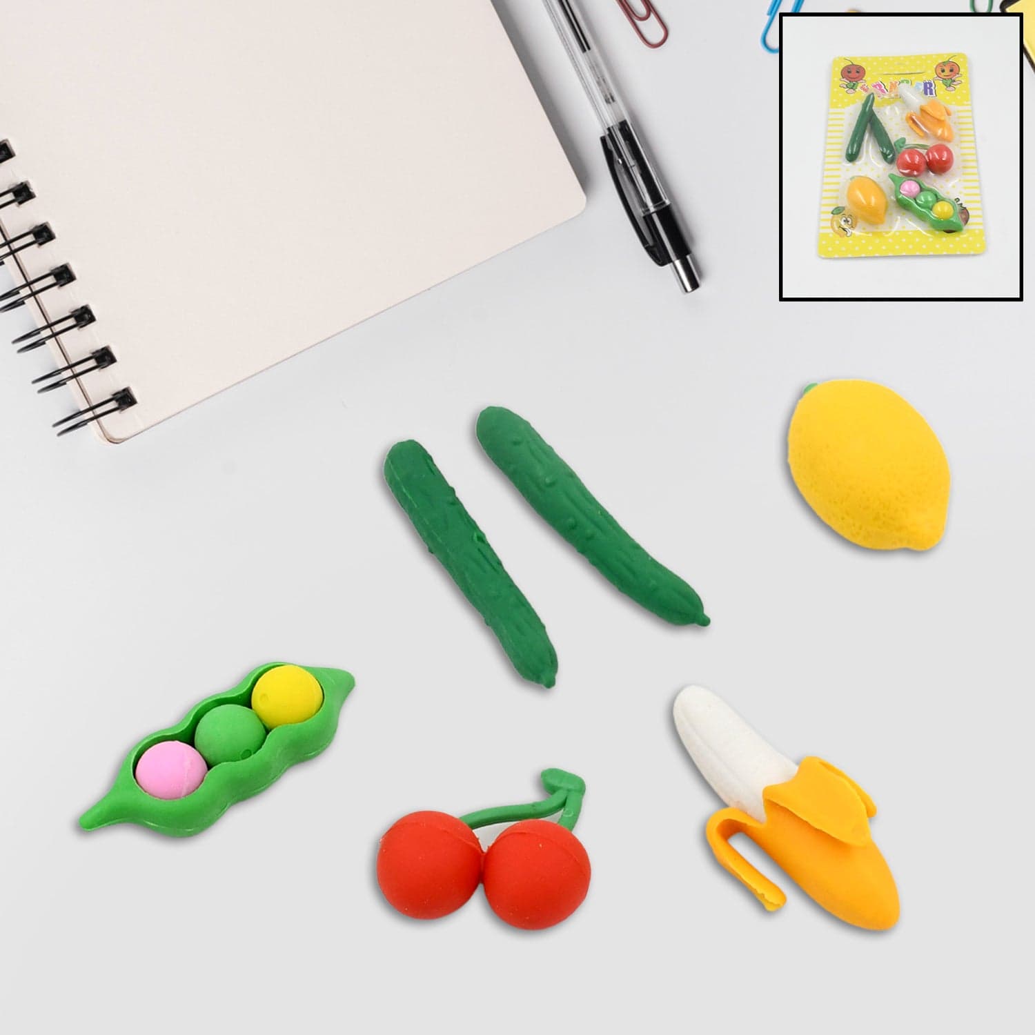 3D Mix Design Fancy & Colorful Erasers of Cute Novelty Eraser Set for Kids & School Prize (1 Set) thumbnail 5