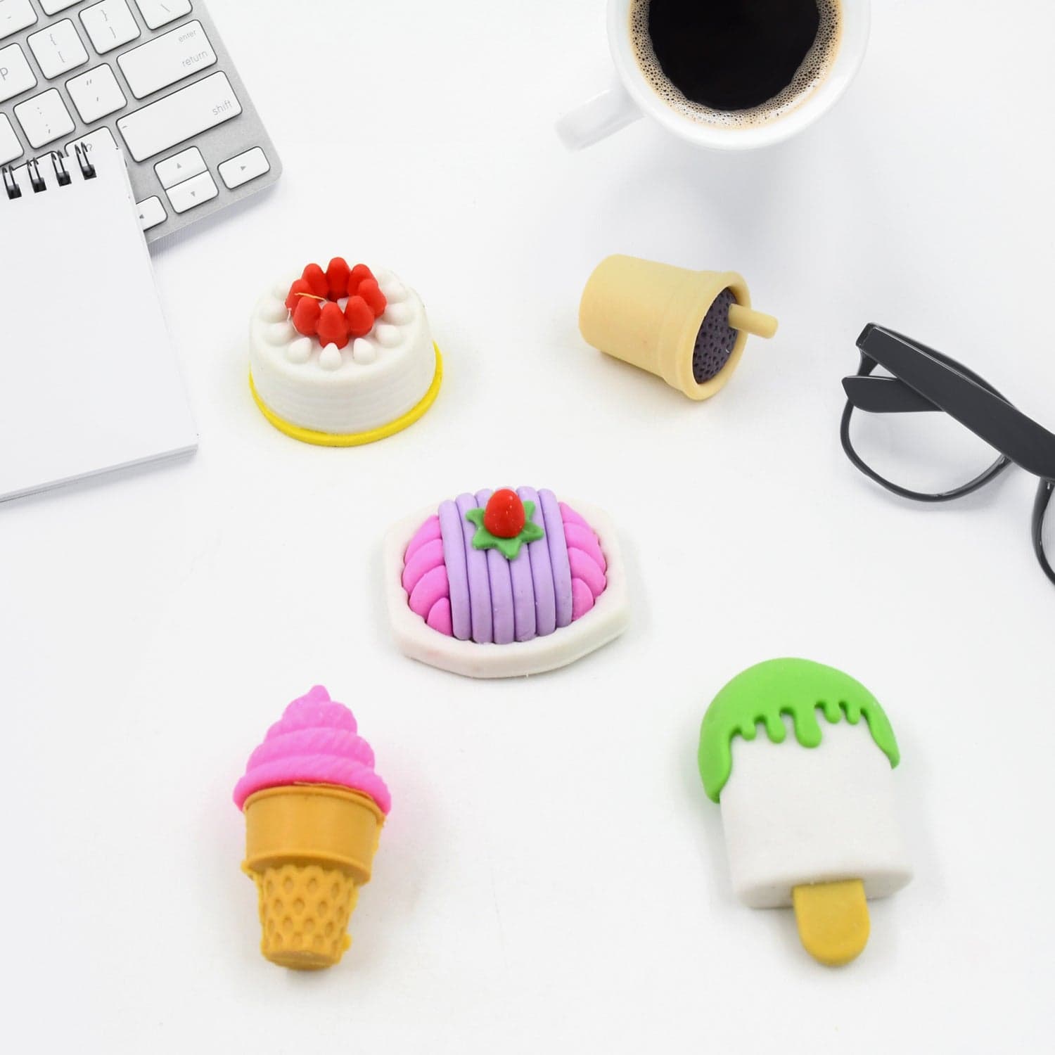 3D Mix Design Fancy & Stylish Colorful Erasers thumbnail 3