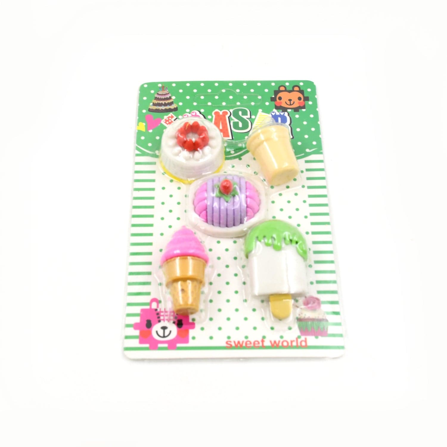 3D Mix Design Fancy & Stylish Colorful Erasers thumbnail 5