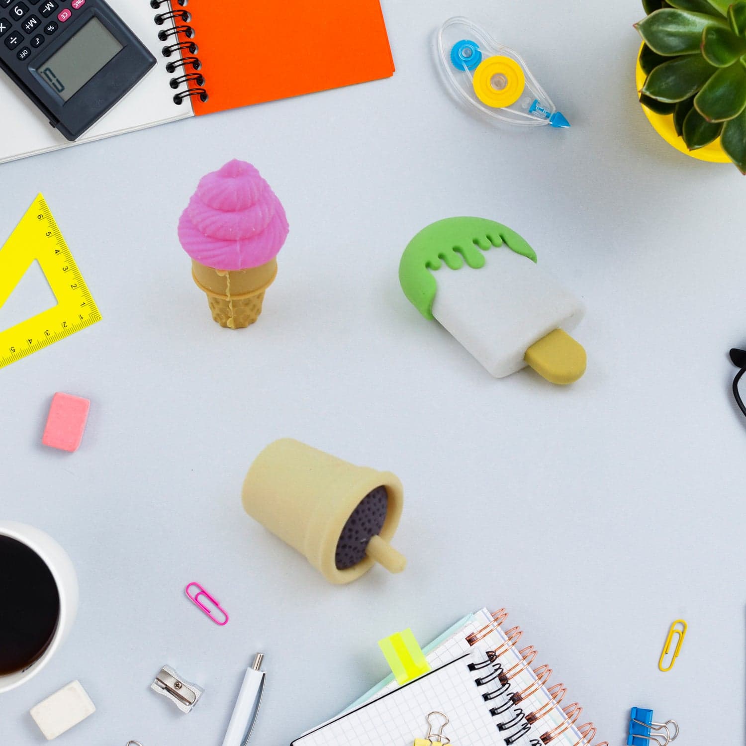 3D Mix Design Fancy & Stylish Colorful Erasers thumbnail 6