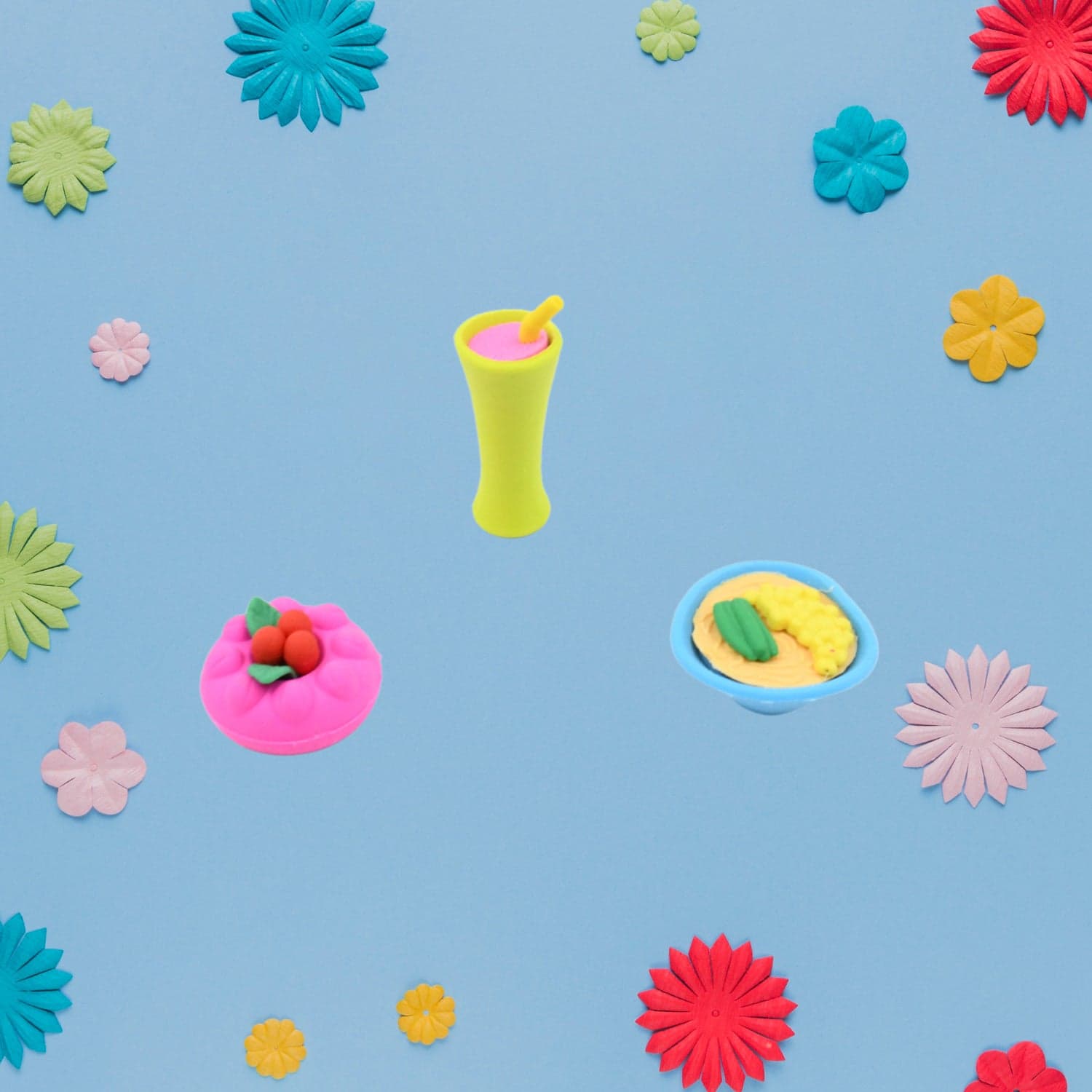3D Mix Design Fancy & Stylish Colorful Erasers of Cute Novelty Eraser Set for Kids & School Prize (1 Set) thumbnail 8