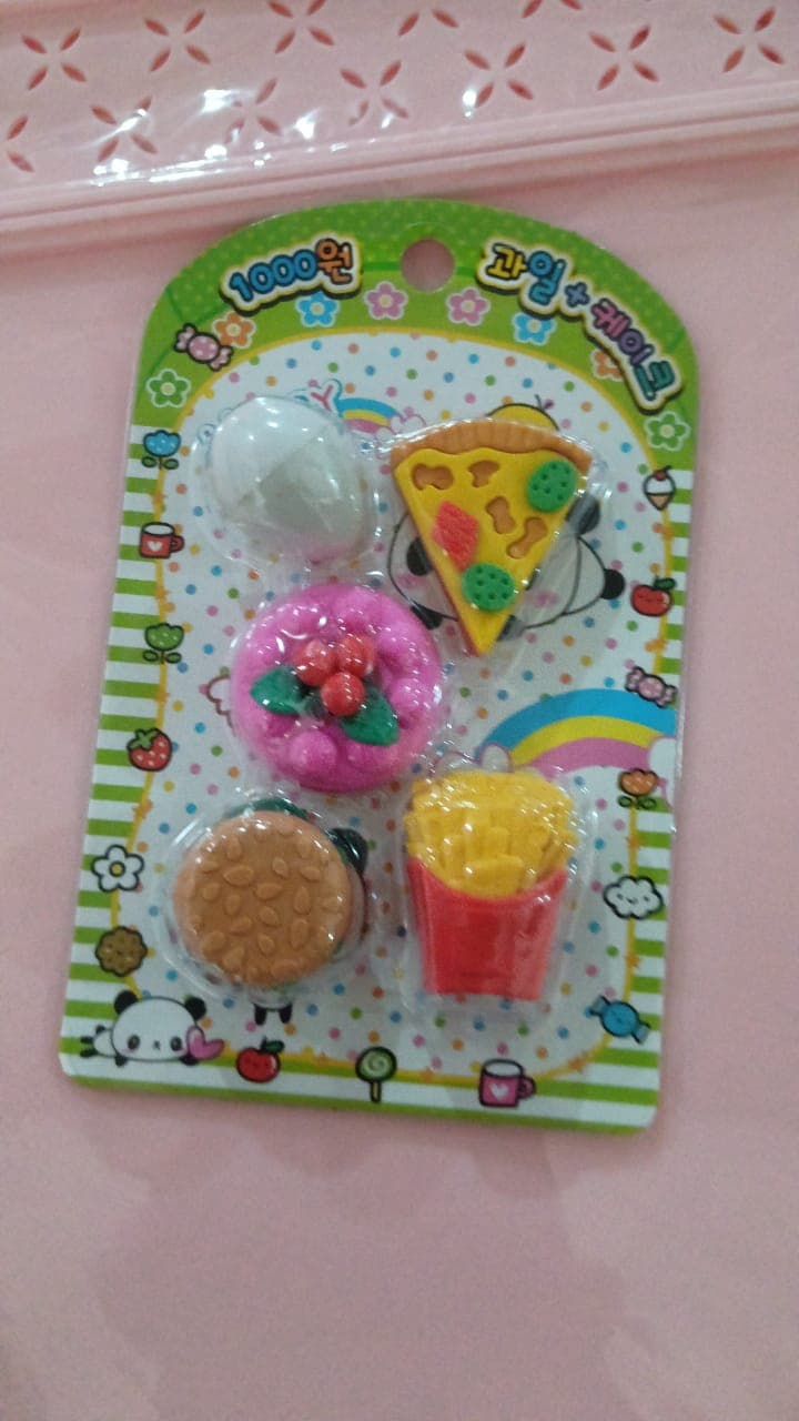 3D Food-Shaped Colorful Eraser Set of Cute Novelty Mini Erasers for Kids (5 Pc Set) thumbnail 8