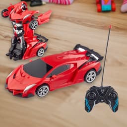 2 In 1 Automatic Robot Converted Remote Control Car With Light Scale 360°Drifting Deformation Robot Car Toy Kids Boys