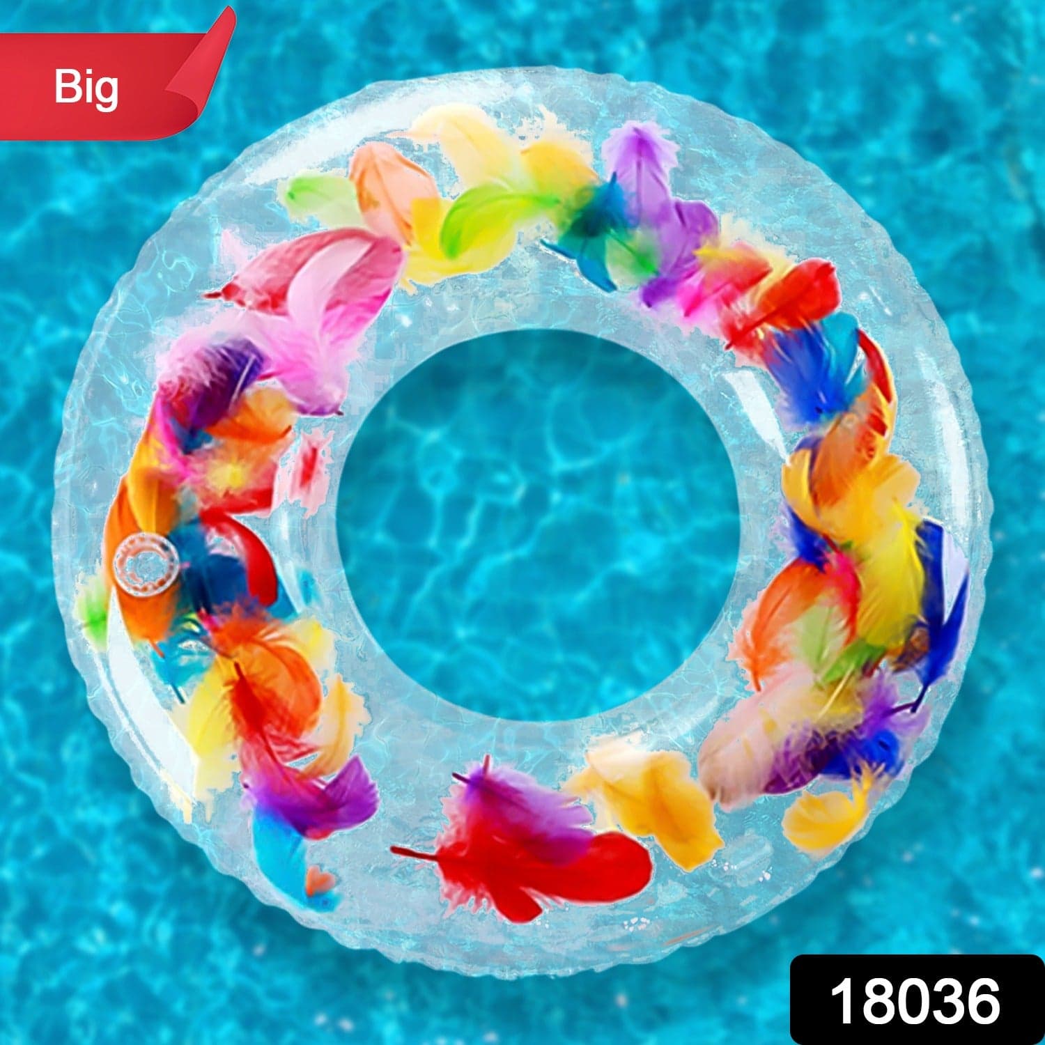 Swim Ring, For Adults, Conveniently Portable, Feathers, Swimming Ring, For Water Play, For Beaches, Swimming, Summer Vacation, Women'S, Men'S (1 Pc) thumbnail 3