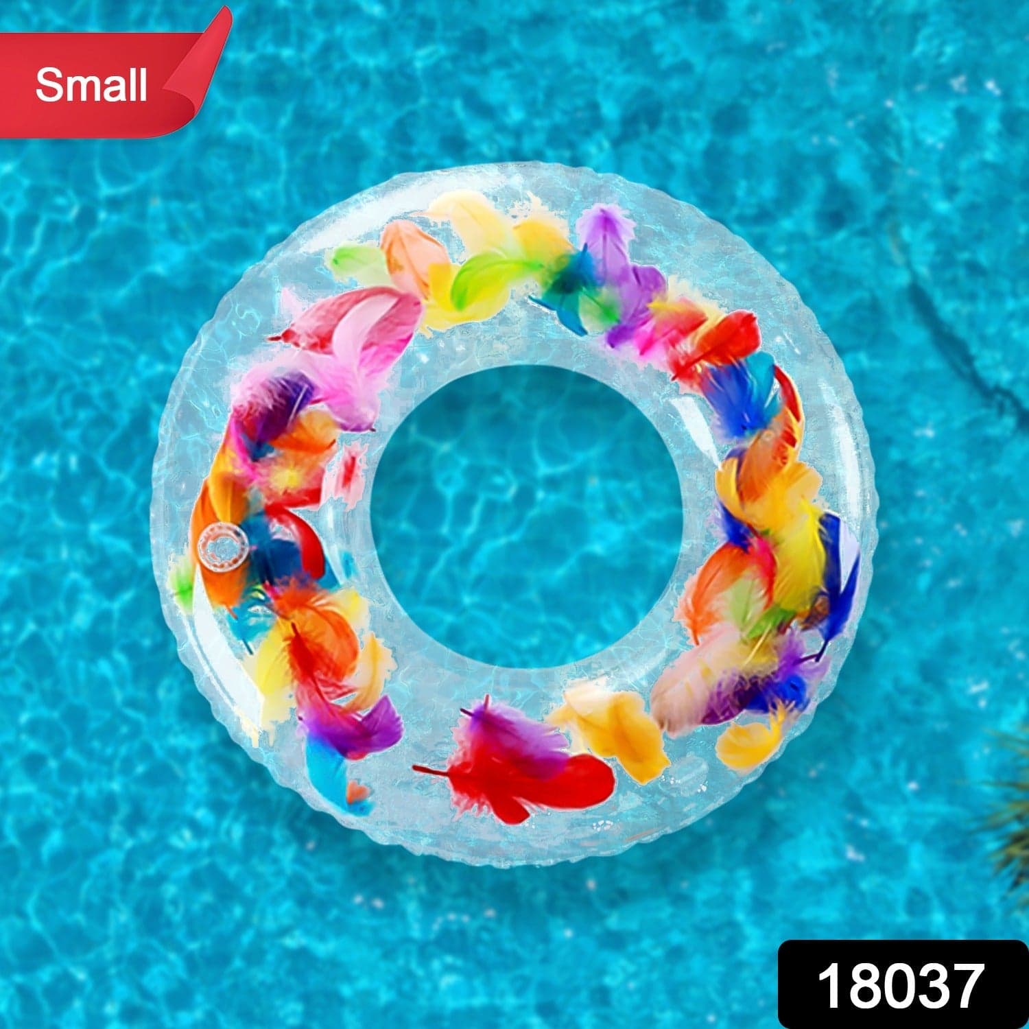Swim Ring, For Children, Conveniently Portable, Feathers, Swimming Ring, For Water Play, For Beaches, Swimming, Summer Vacation (1 Pc) thumbnail 2