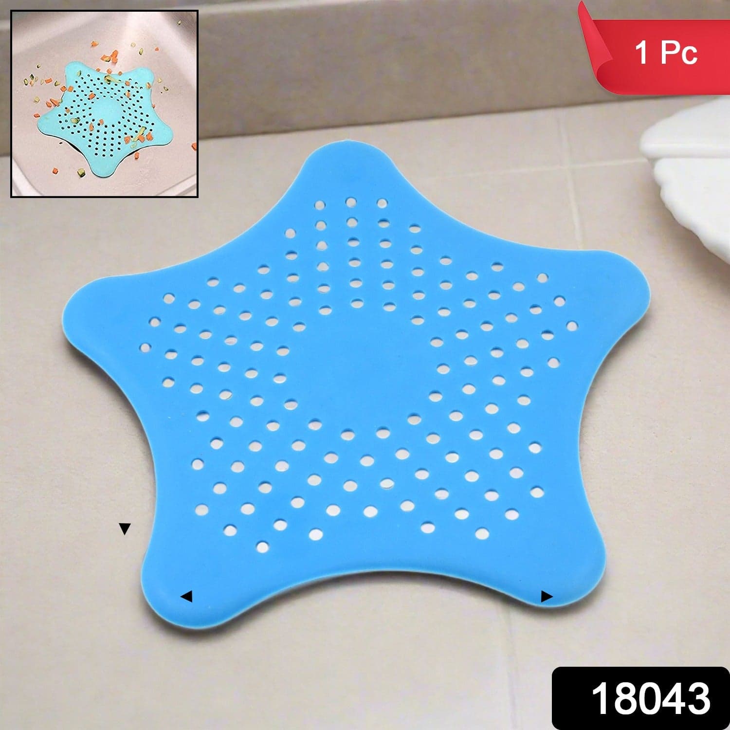 Star Shape Suction Cup Kitchen Bathroom Sink Drain Strainer Hair Stopper Filter thumbnail 2