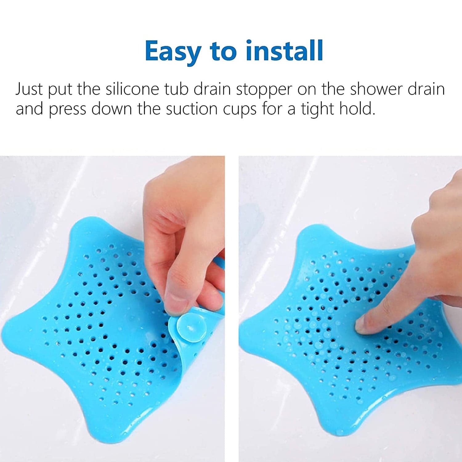 Star Shape Suction Cup Kitchen Bathroom Sink Drain Strainer Hair Stopper Filter thumbnail 4