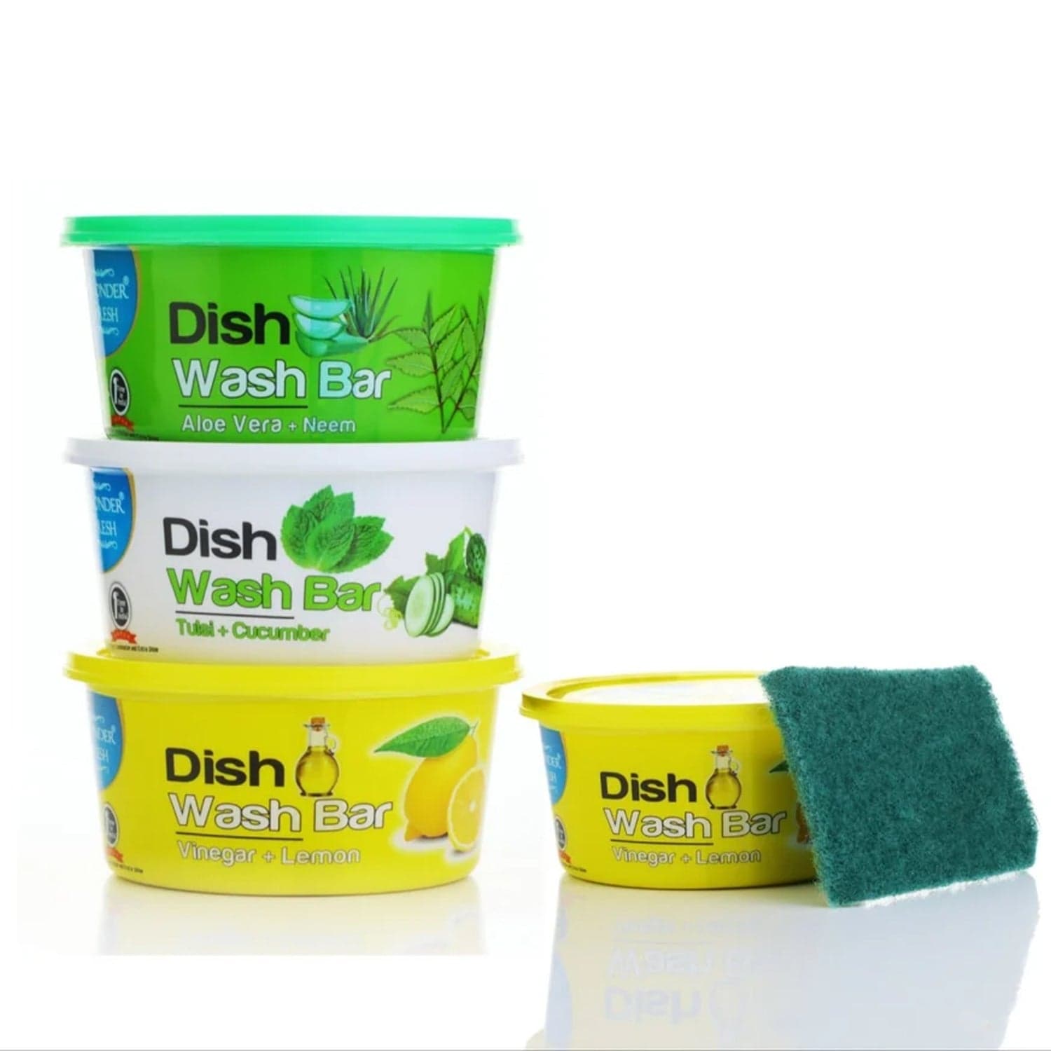 Fresh Mix Flavor Round Dishwash Bar With Super Scrubber Free Complete Dishwashing Solution thumbnail 5