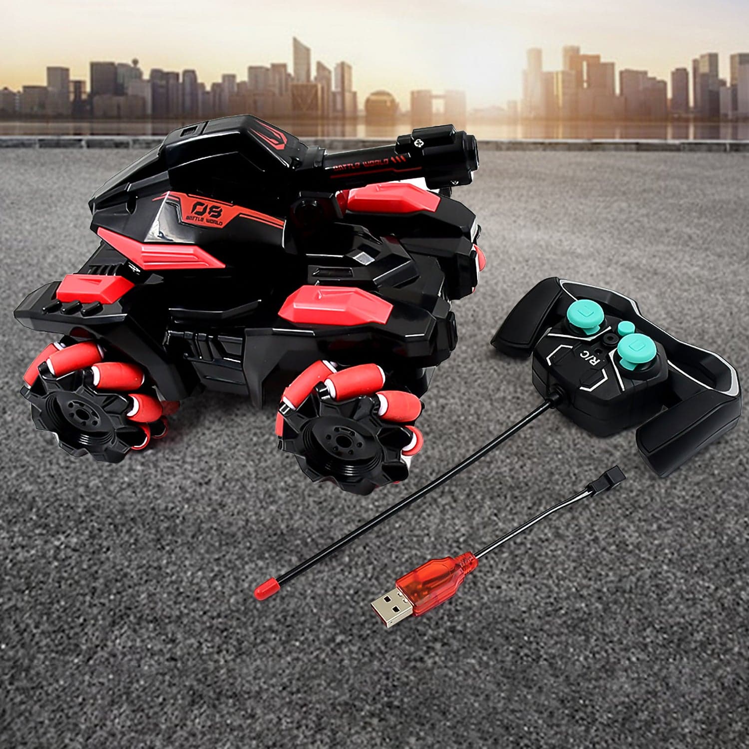 New Remote Control Vehicle 4wd Off Road Climbing Vehicle Water Bomb Armored Tank Battle Launcher Boys' Children's Toy Car (1 pc / With Remote) thumbnail 1