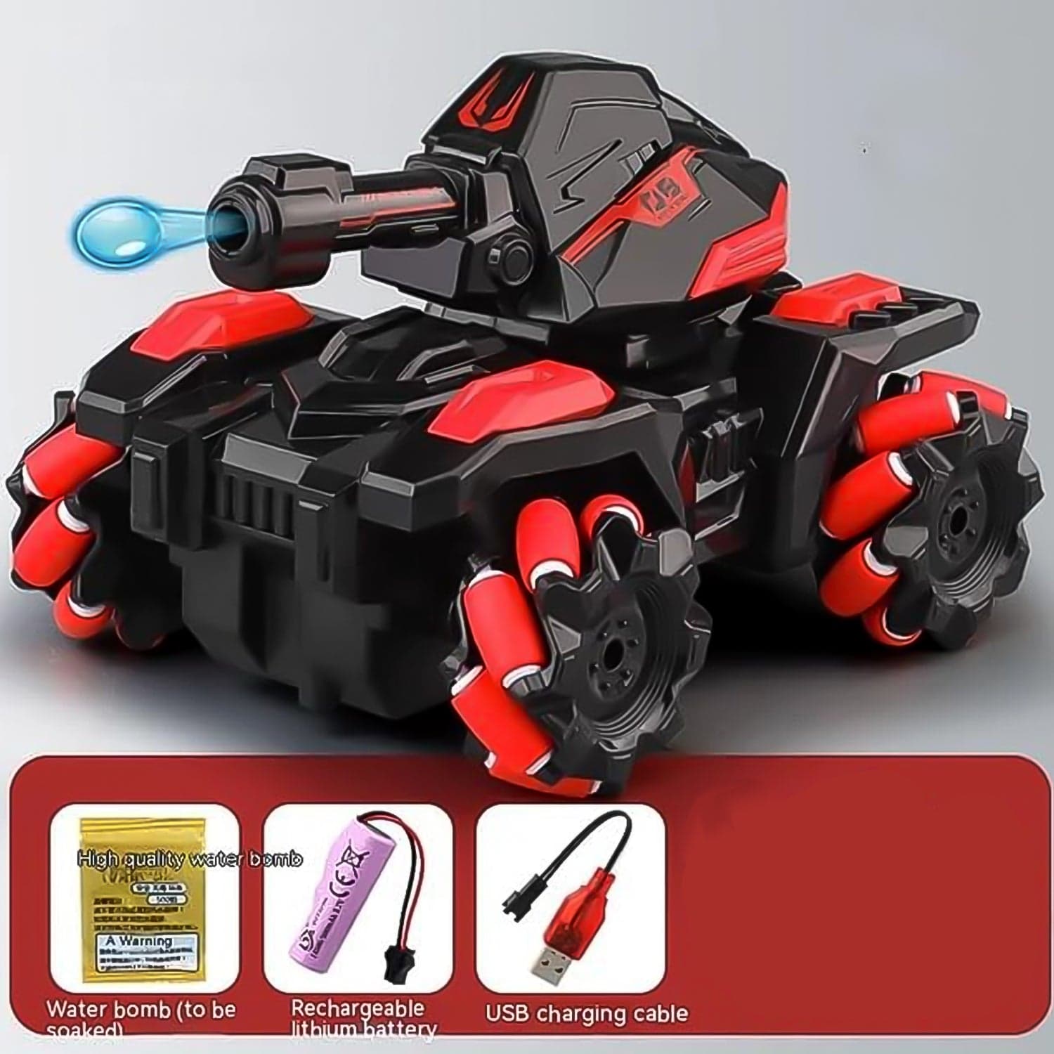 New Remote Control Vehicle 4wd Off Road Climbing Vehicle Water Bomb Armored Tank Battle Launcher Boys' Children's Toy Car (1 pc / With Remote) thumbnail 4