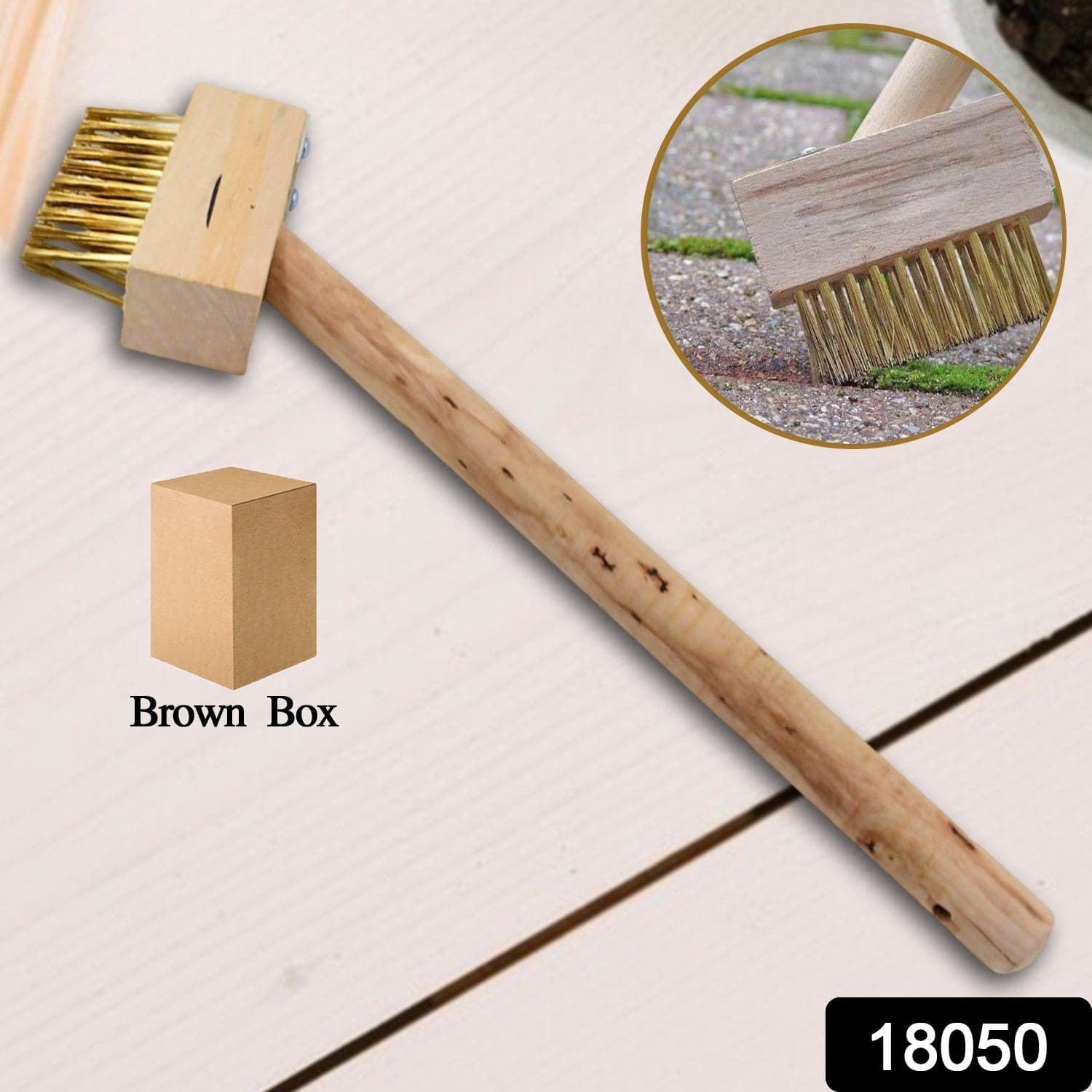Paving Brush Wooden Block Paving Brush Patio Weed Remover Tool (1 Pc) thumbnail 2