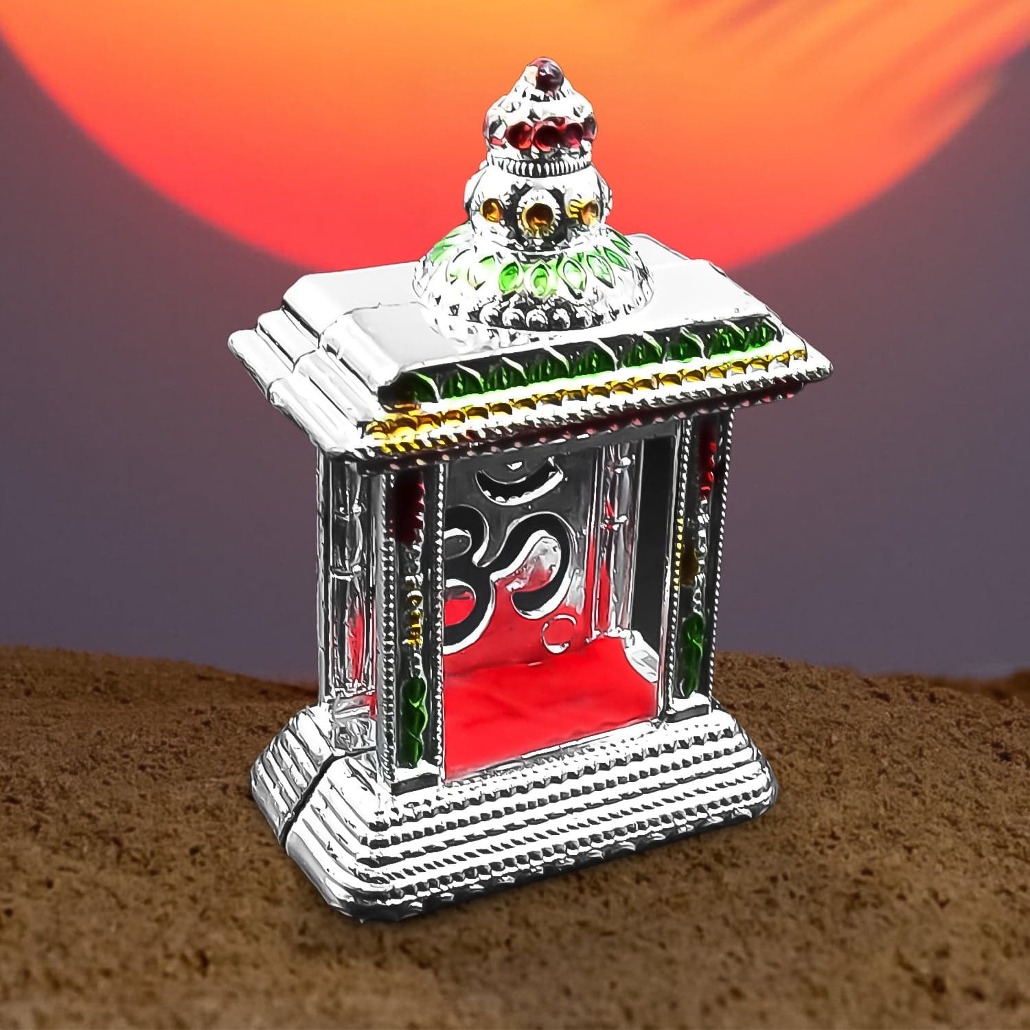 Adhesive Small Om Temple, Car Dashboard Temple (1 Pc) thumbnail 6