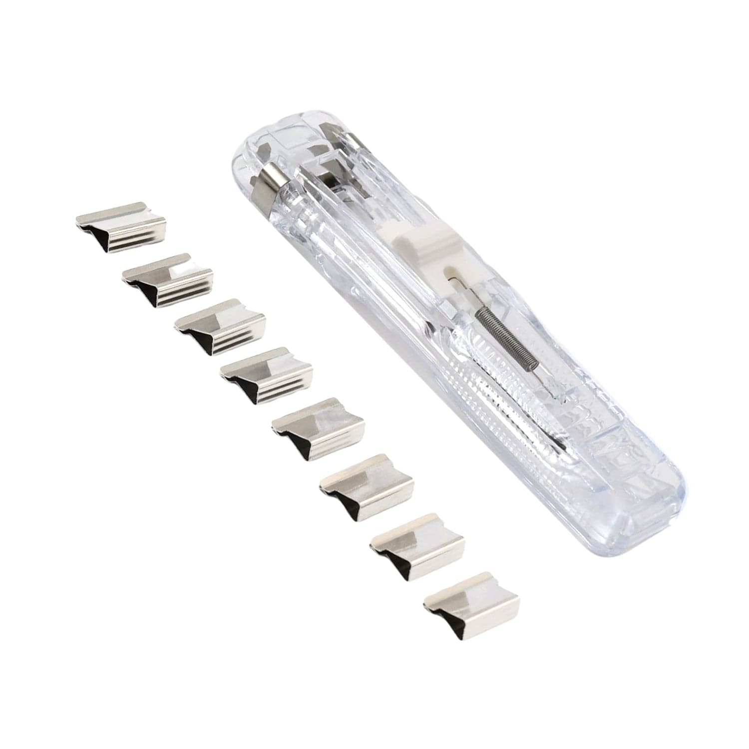 Portable Paper Clamp With 8 Pcs Clip Dispenser Handheld Paper Fast Clam (1 Set) thumbnail 3