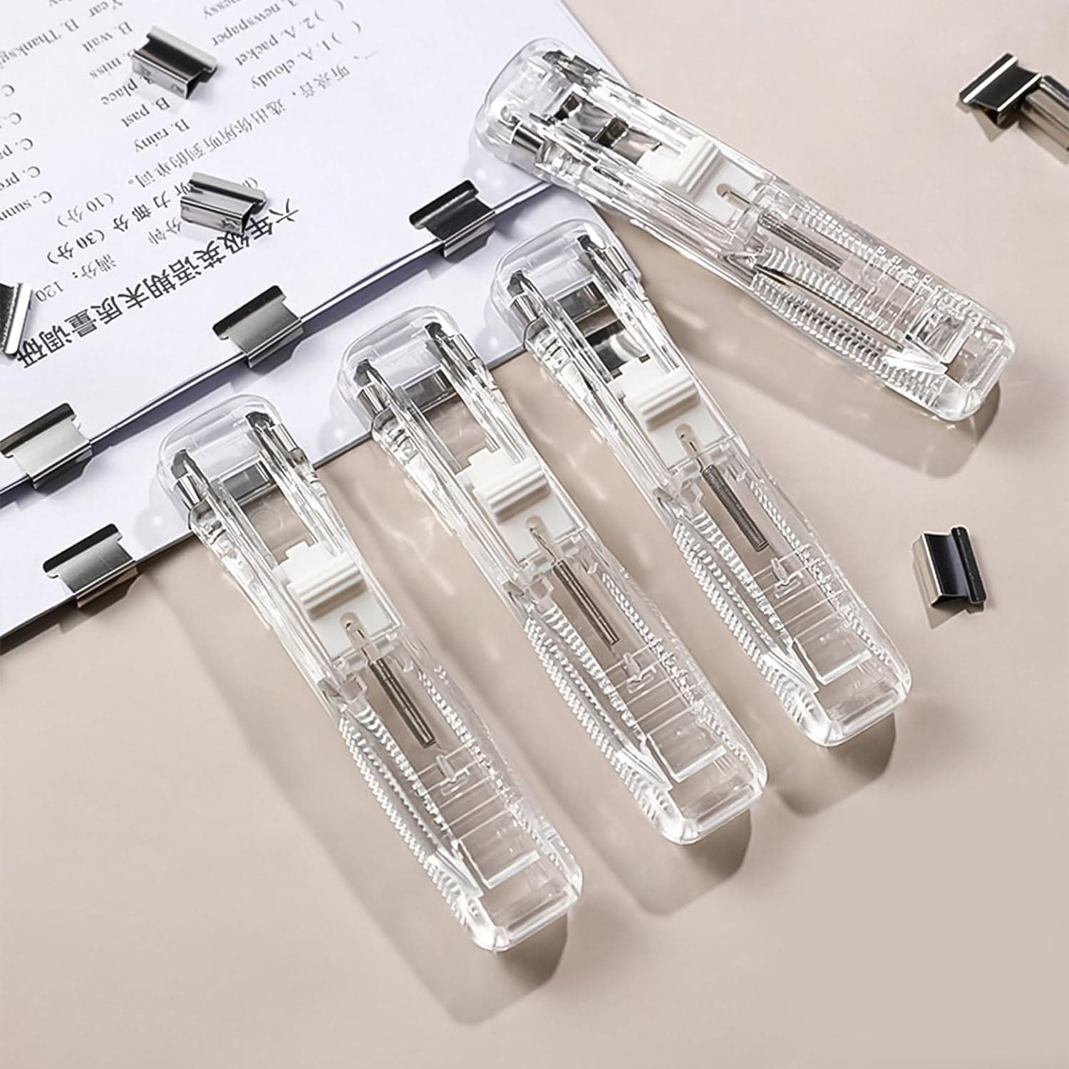 Portable Paper Clamp With 8 Pcs Clip Dispenser Handheld Paper Fast Clam (1 Set) thumbnail 6