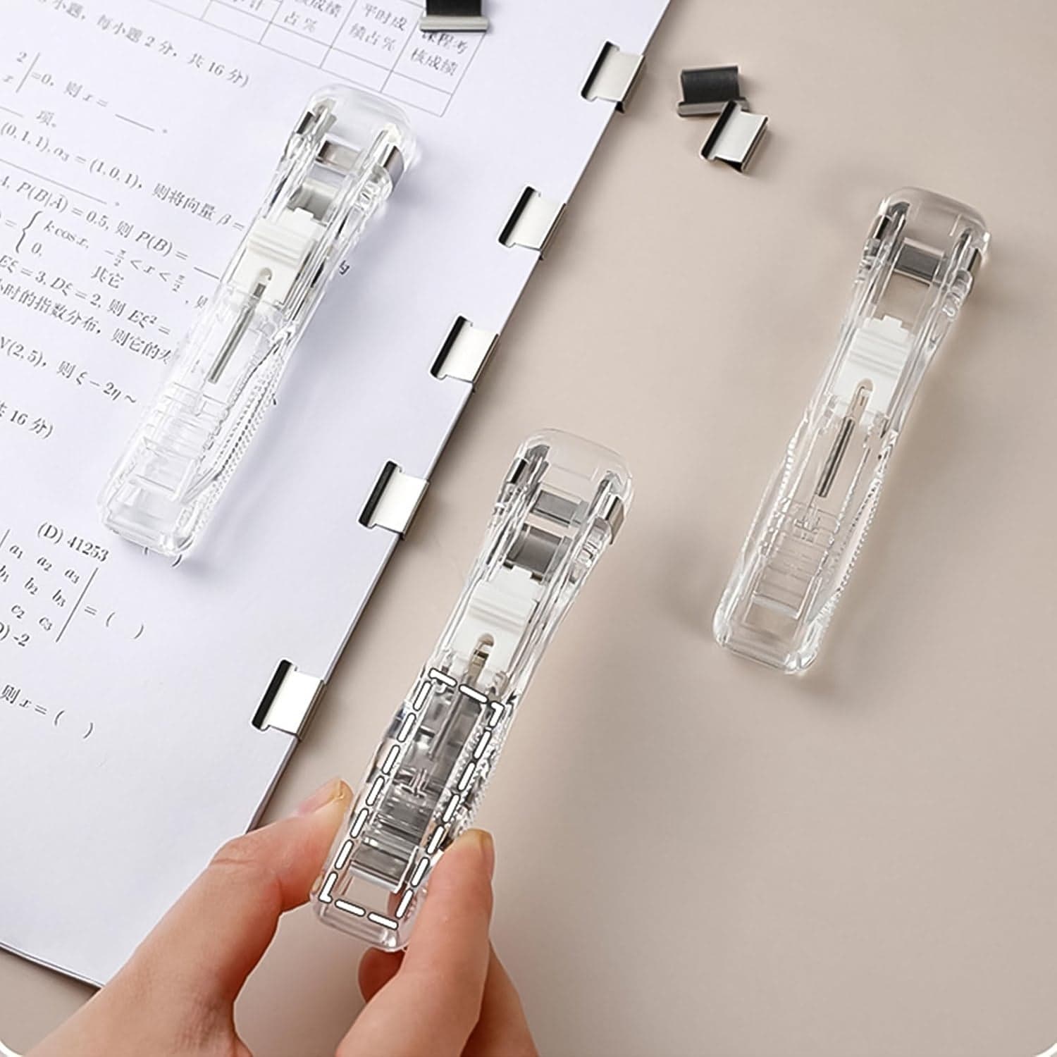 Portable Paper Clamp With 8 Pcs Clip Dispenser Handheld Paper Fast Clam (1 Set) thumbnail 7