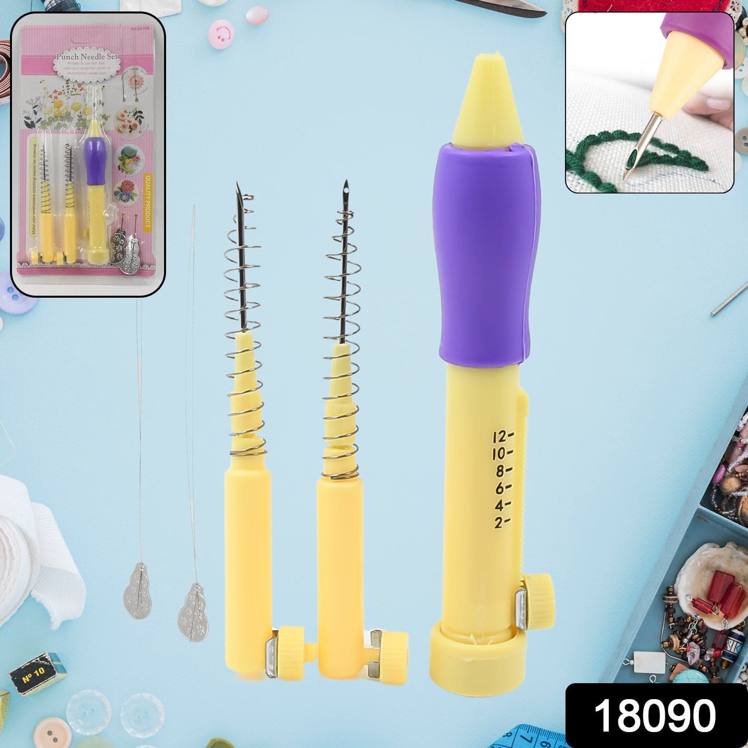 Punch Needle, DIY Craft Punch Needle Set (1 Set) thumbnail 2