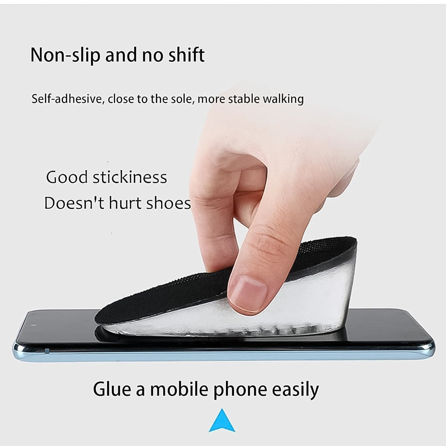 1 Pairs Silicone Heel Pads, Shoes Insole (12—7—2 Cm) thumbnail 5