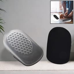Medium 1 Pairs Silicone Heel Pads, Shoes Insole (11—6—3 Cm)