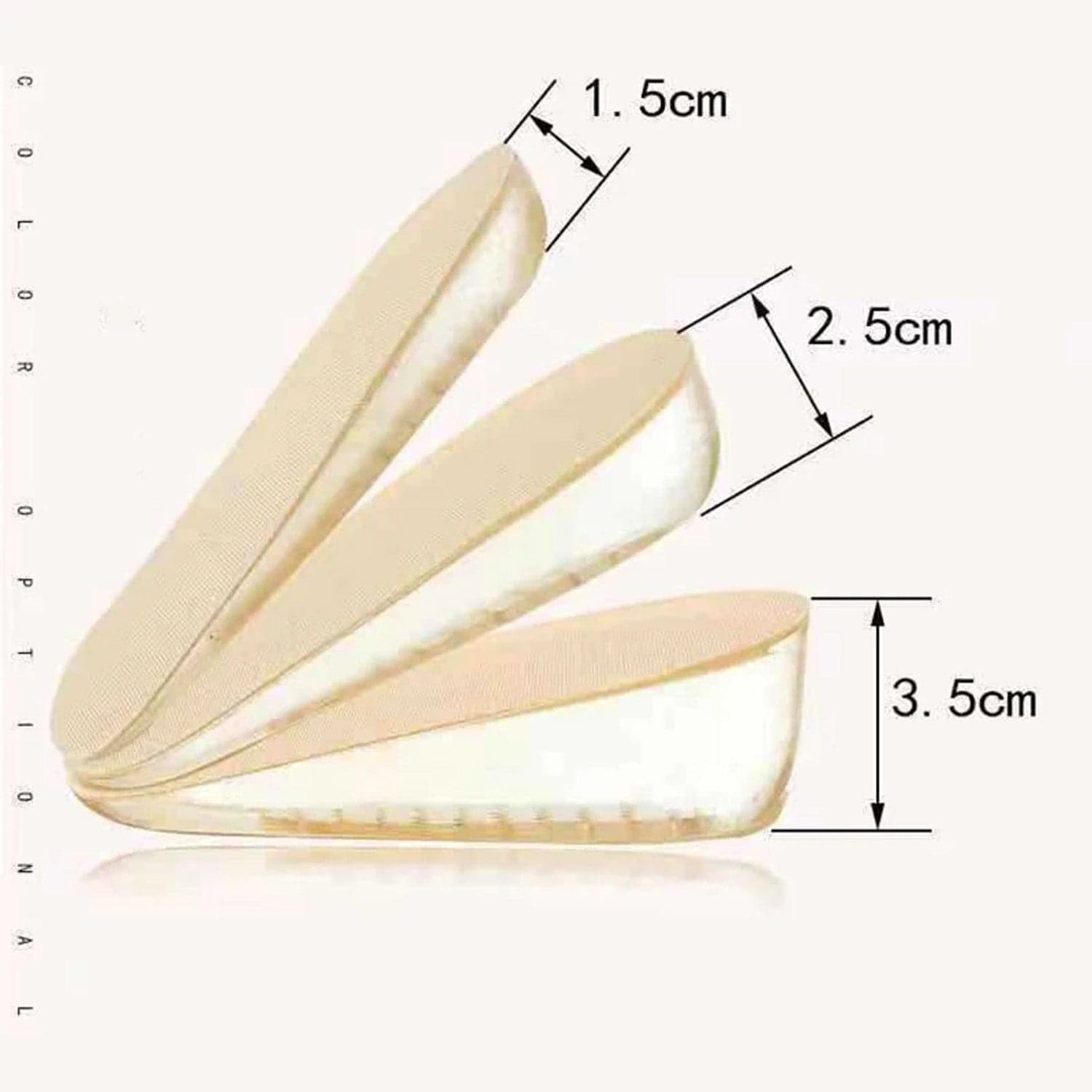 Medium 1 Pairs Silicone Heel Pads, Shoes Insole (11—6—3 Cm) thumbnail 3
