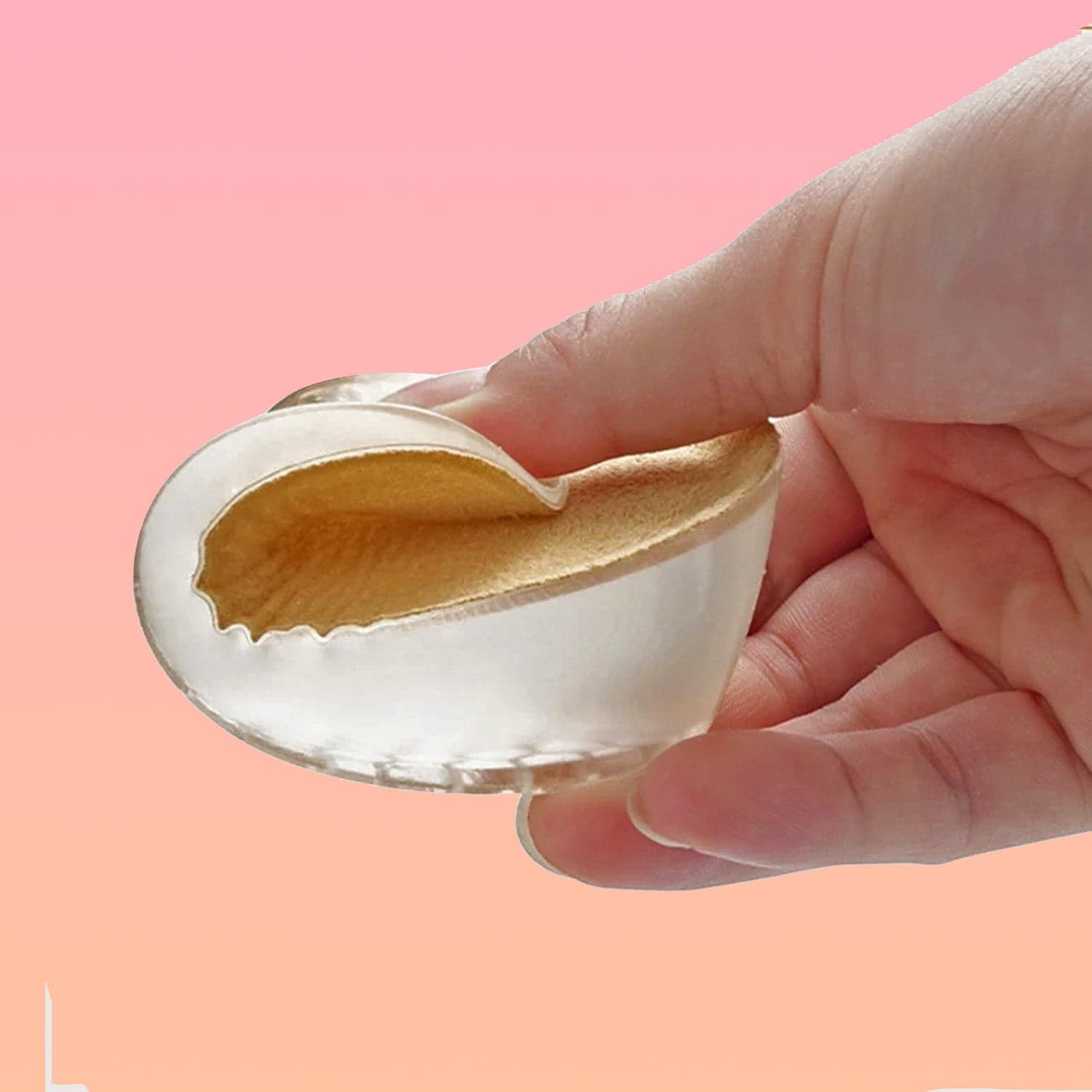 Medium 1 Pairs Silicone Heel Pads, Shoes Insole (11—6—3 Cm) thumbnail 4