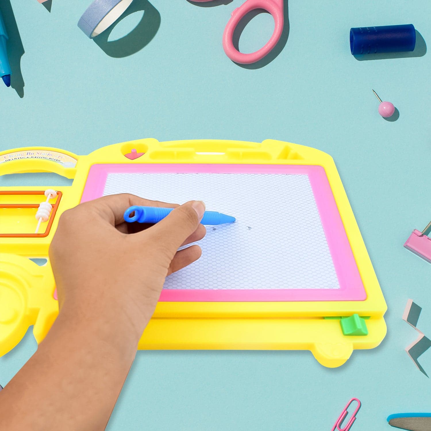 Bus Shape Drawing & Writing Slate Board for Kids (1 pc / 32 — 21 Cm) thumbnail 3