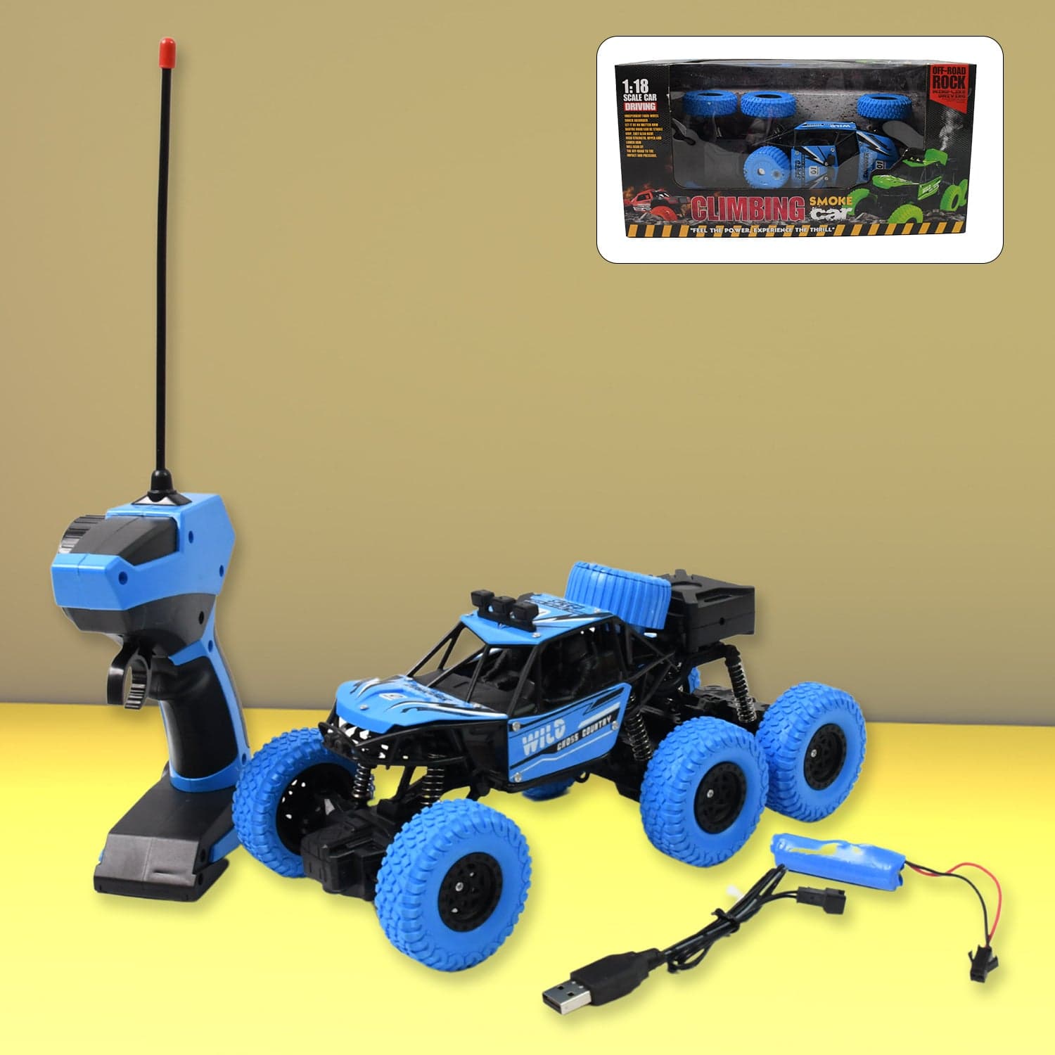 Rock Climber Car, 8 Wheels Climbing Car (1 Pc / Remote Battery Not Included) thumbnail 1