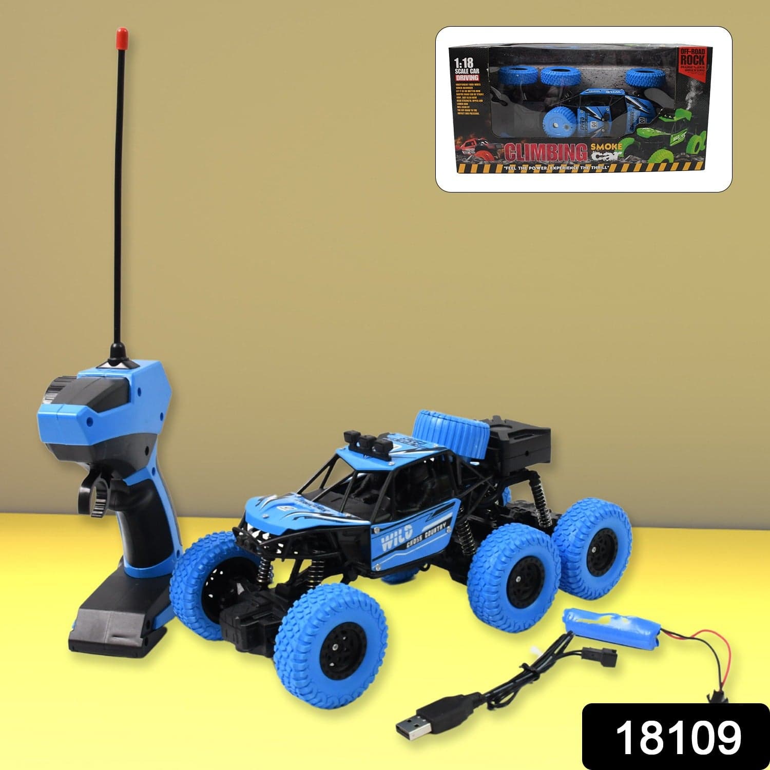 Rock Climber Car, 8 Wheels Climbing Car (1 Pc / Remote Battery Not Included) thumbnail 2