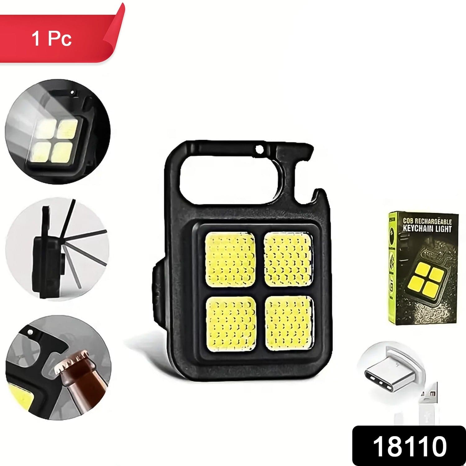 4 Led Mini Keychain Light (1 Pc) thumbnail 2