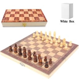 Foldable Wooden Chess Board Set (30 — 30 Cm / 1 Set)