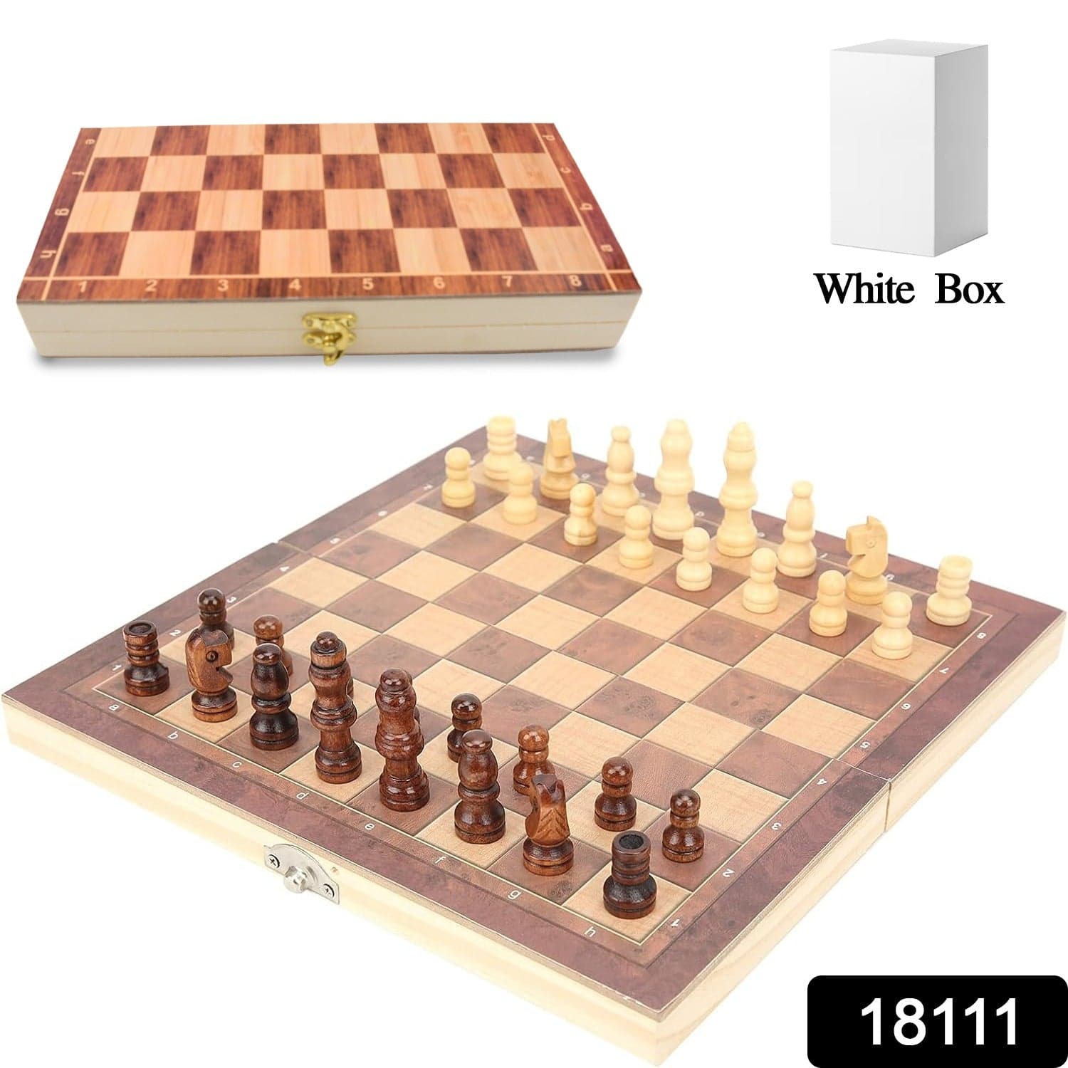 Foldable Wooden Chess Board Set (30 — 30 Cm / 1 Set) thumbnail 2