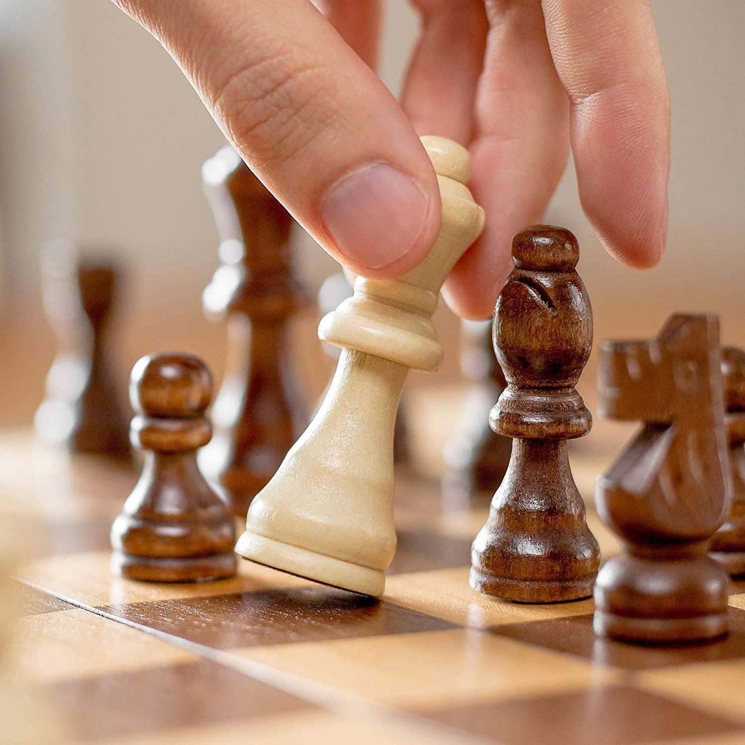 Foldable Wooden Chess Board Set (30 — 30 Cm / 1 Set) thumbnail 6