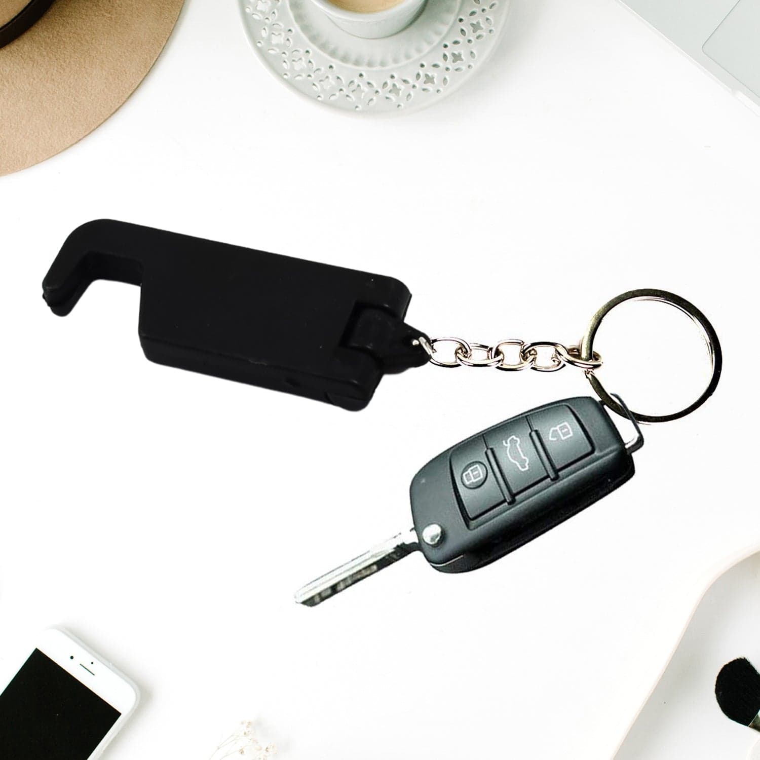 2 in 1 Plastic Keychain with Mobile Stand / Phone Holder (1 Pc / Multicolor) thumbnail 6