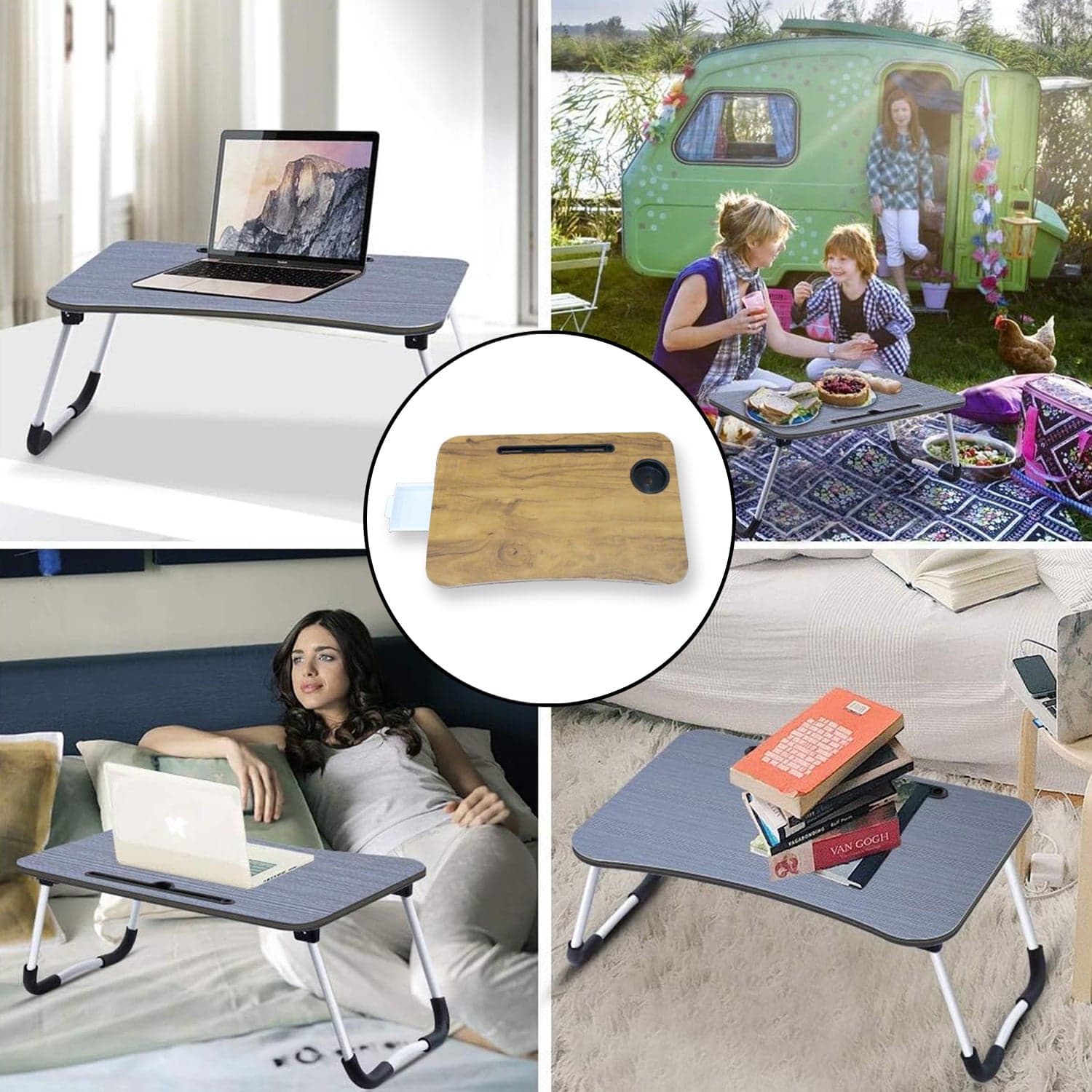 Multi-Purpose Laptop Desk For Study And Reading With Foldable ID-18124 thumbnail 6