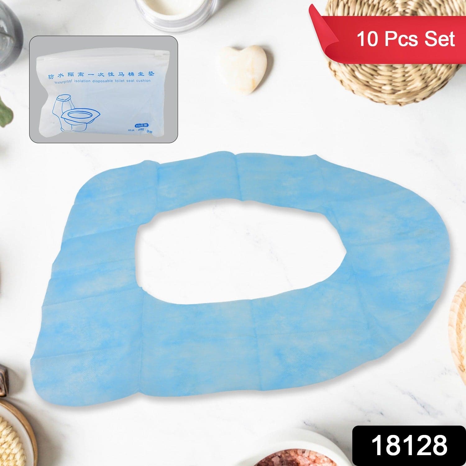 Disposable Toilet Seat Covers / waterproof isolation Disposable Toilet Seat Cushion (10 Pcs Set) thumbnail 2