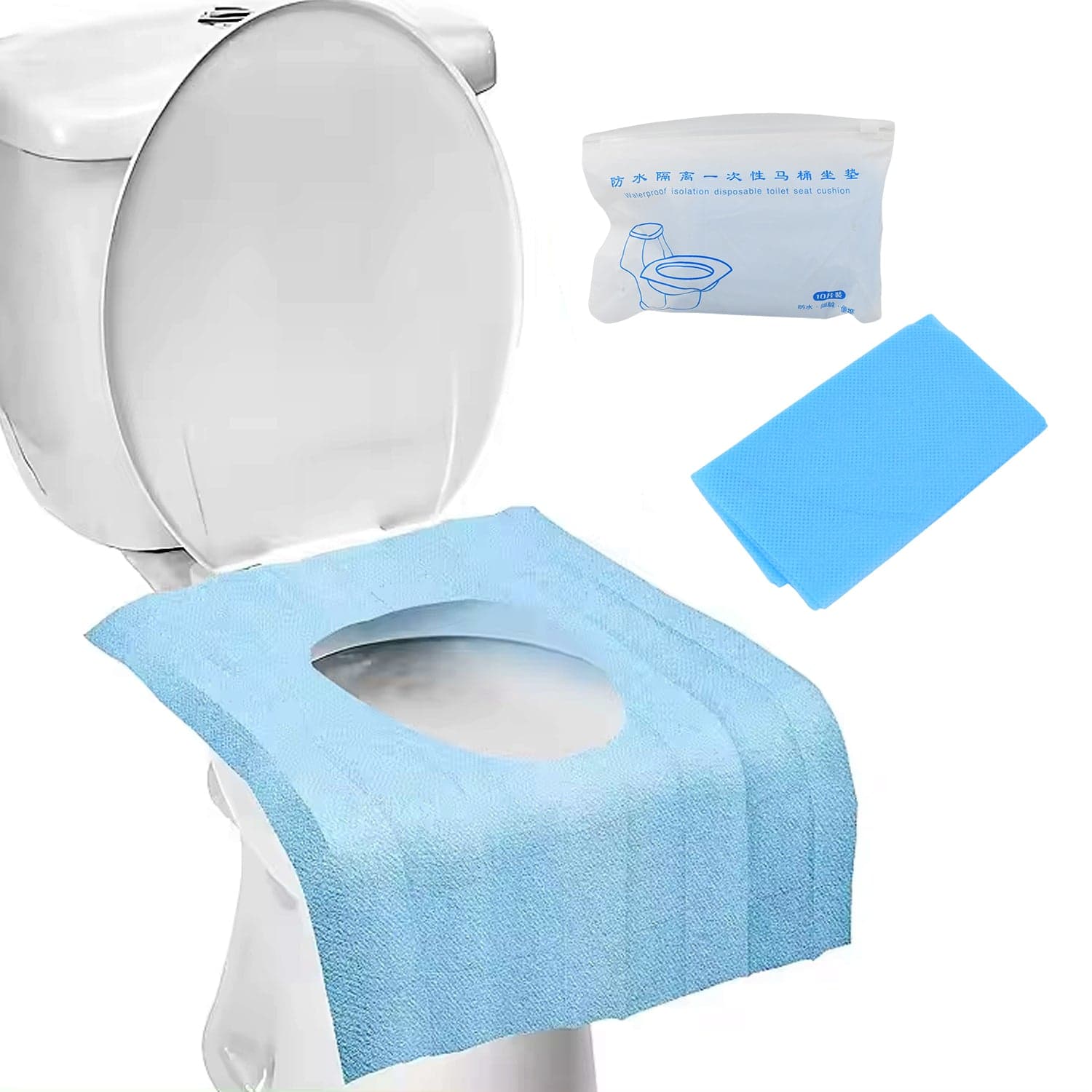 Disposable Toilet Seat Covers / waterproof isolation Disposable Toilet Seat Cushion (10 Pcs Set) thumbnail 4