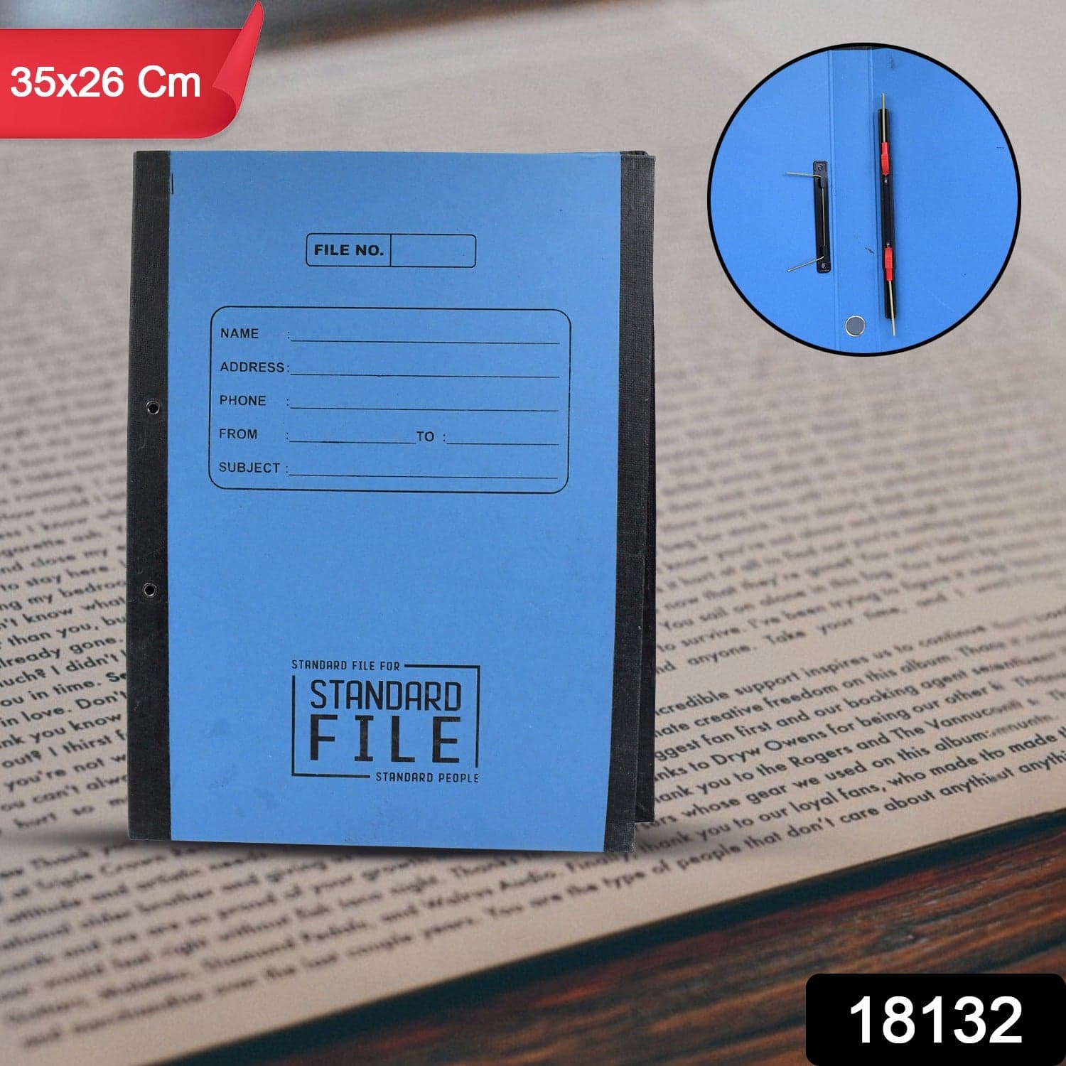 Standard File Plastic Clip, File Folder Paper Holder Documents File (35—26 Cm / 1 Pc / Moq :- 4 Pc) thumbnail 2