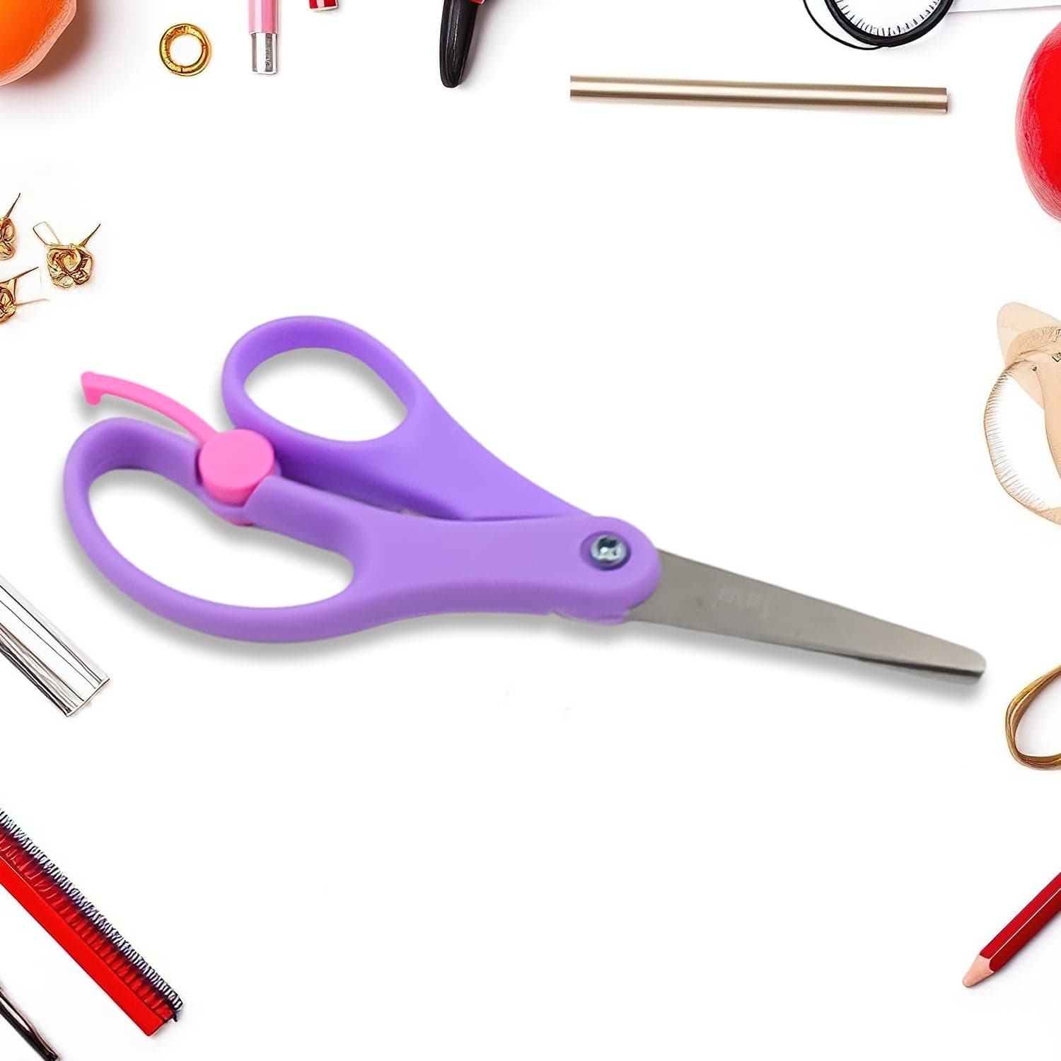 Multipurpose Scissors | Comfort Grip Handle And Stainless Steel Blades (1 Pc / Mix Color & Design) thumbnail 4