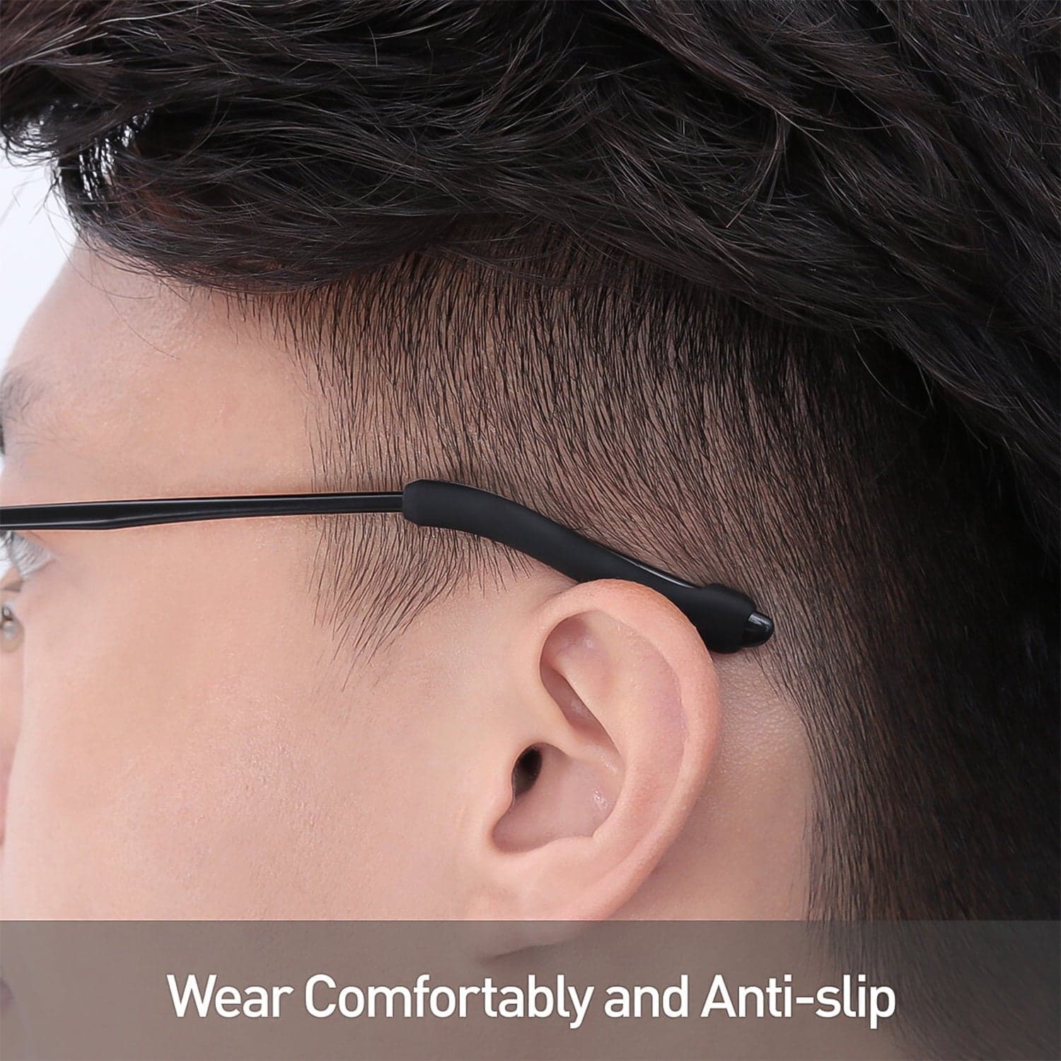 Eyeglass Anti Slip Ear Grip Soft Silicone Glasses Ear Hooks (1 Pair / Color May be Vary) thumbnail 1